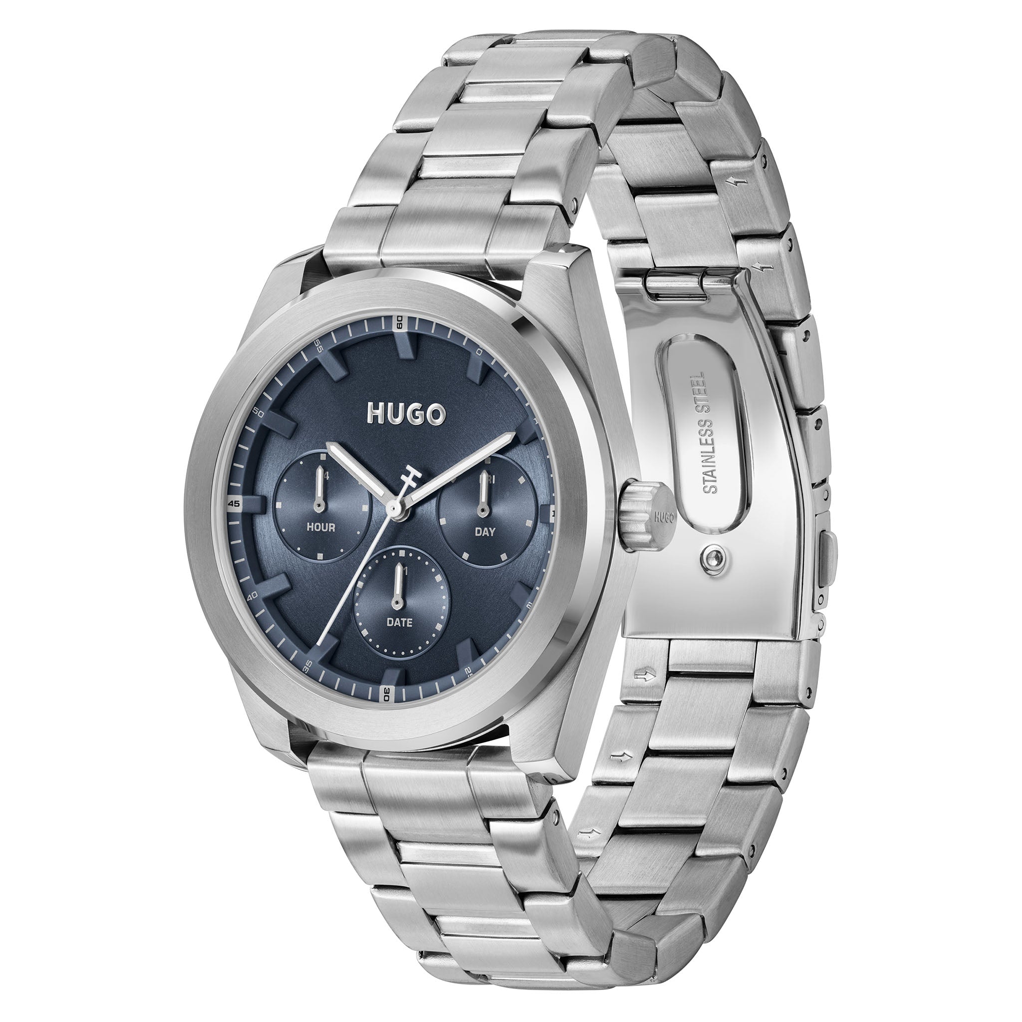 HUGO by Hugo Boss Stainless Steel Blue Dial Multi-function Men's Watch - 1530424