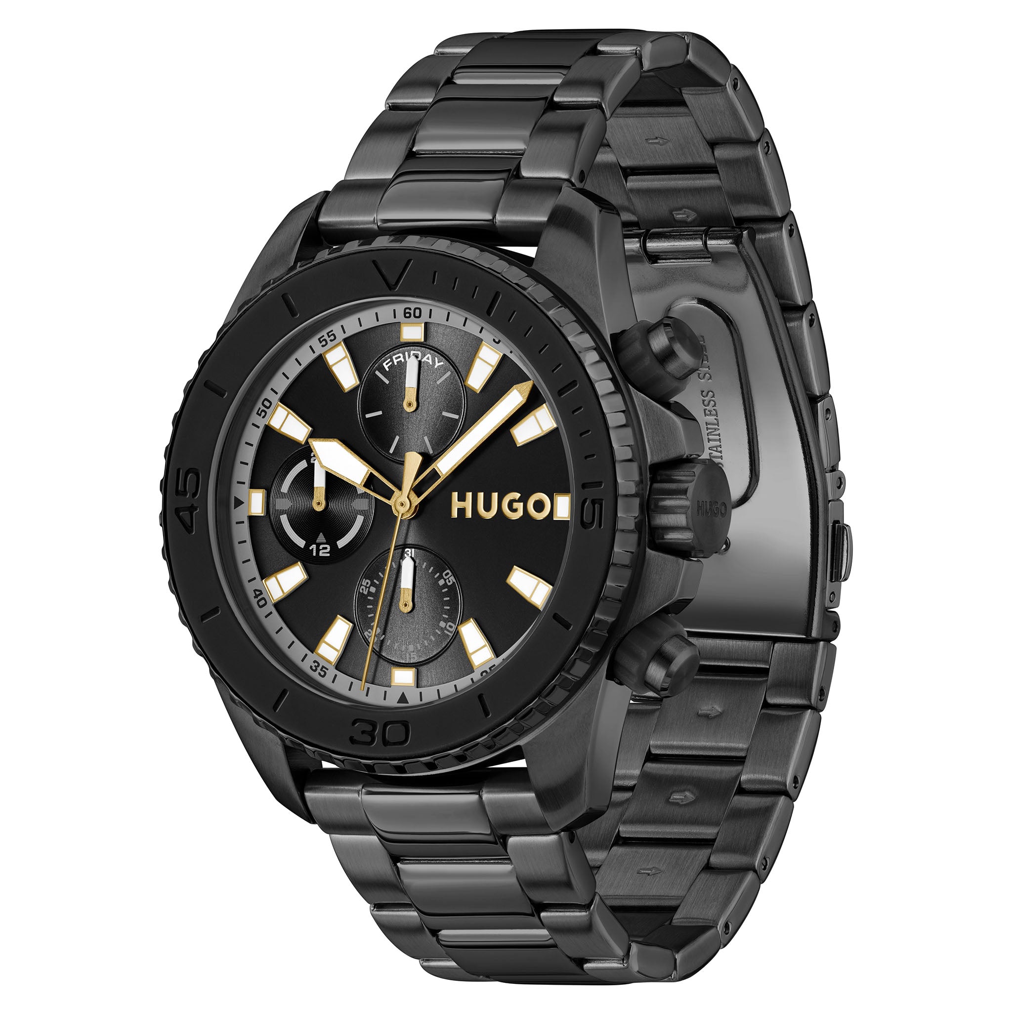 HUGO by Hugo Boss Black Steel Multi-function Men's Watch - 1530431
