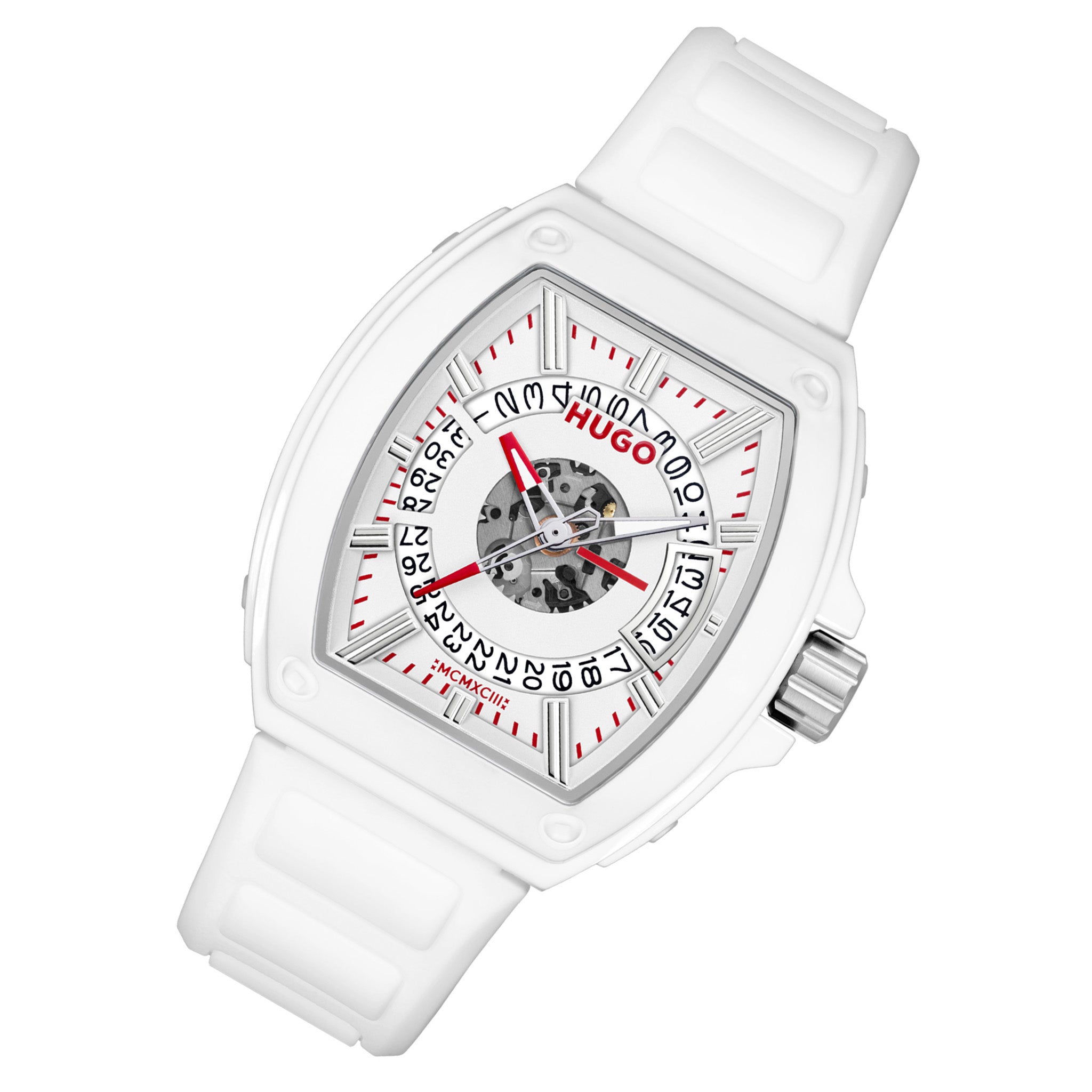 HUGO by Hugo Boss Silicone Silver White Dial Men's Watch - 1530435