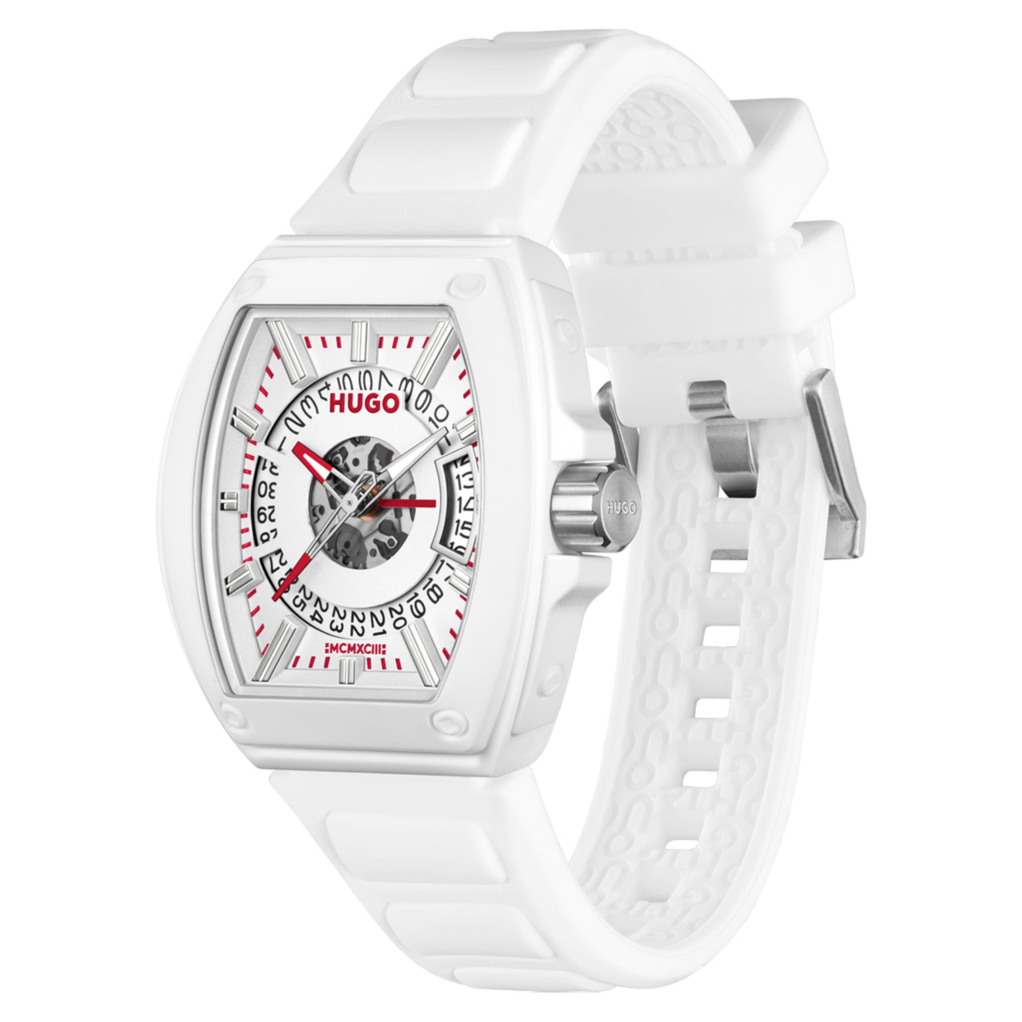 HUGO by Hugo Boss Silicone Silver White Dial Men's Watch - 1530435