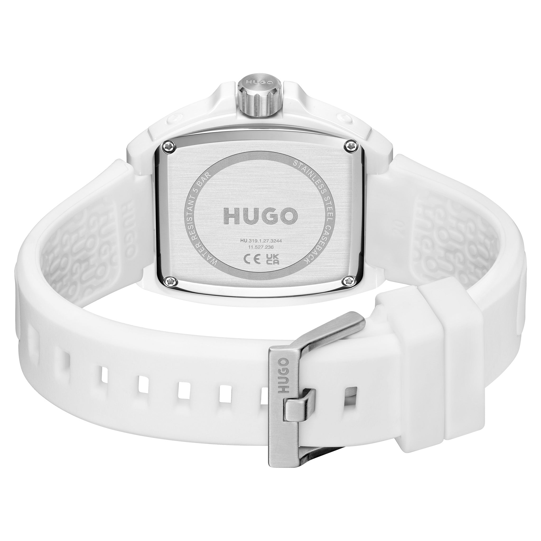 HUGO by Hugo Boss Silicone Silver White Dial Men's Watch - 1530435