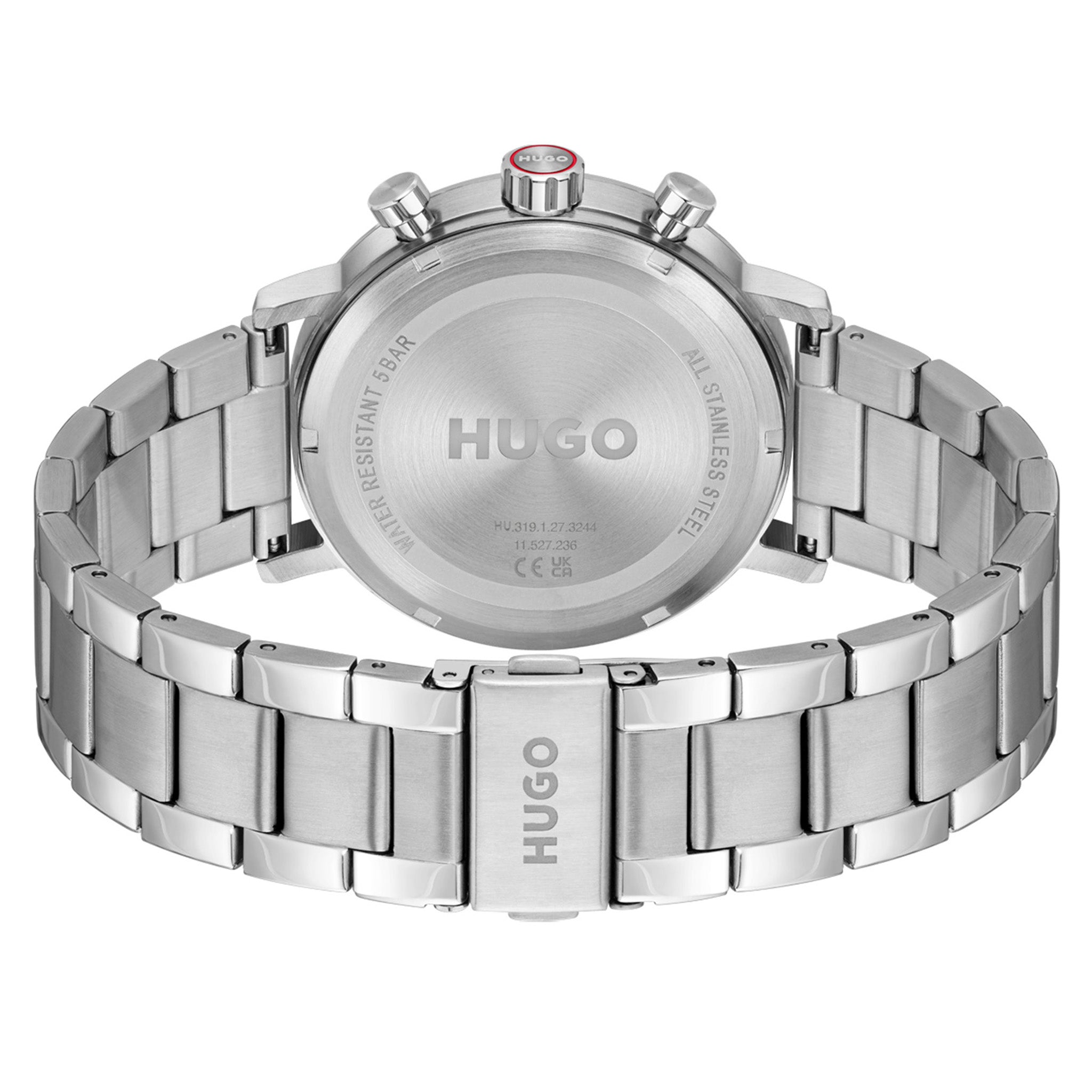 HUGO by Hugo Boss Silver Steel Blue Dial Multi-function Men's Watch - 1530467