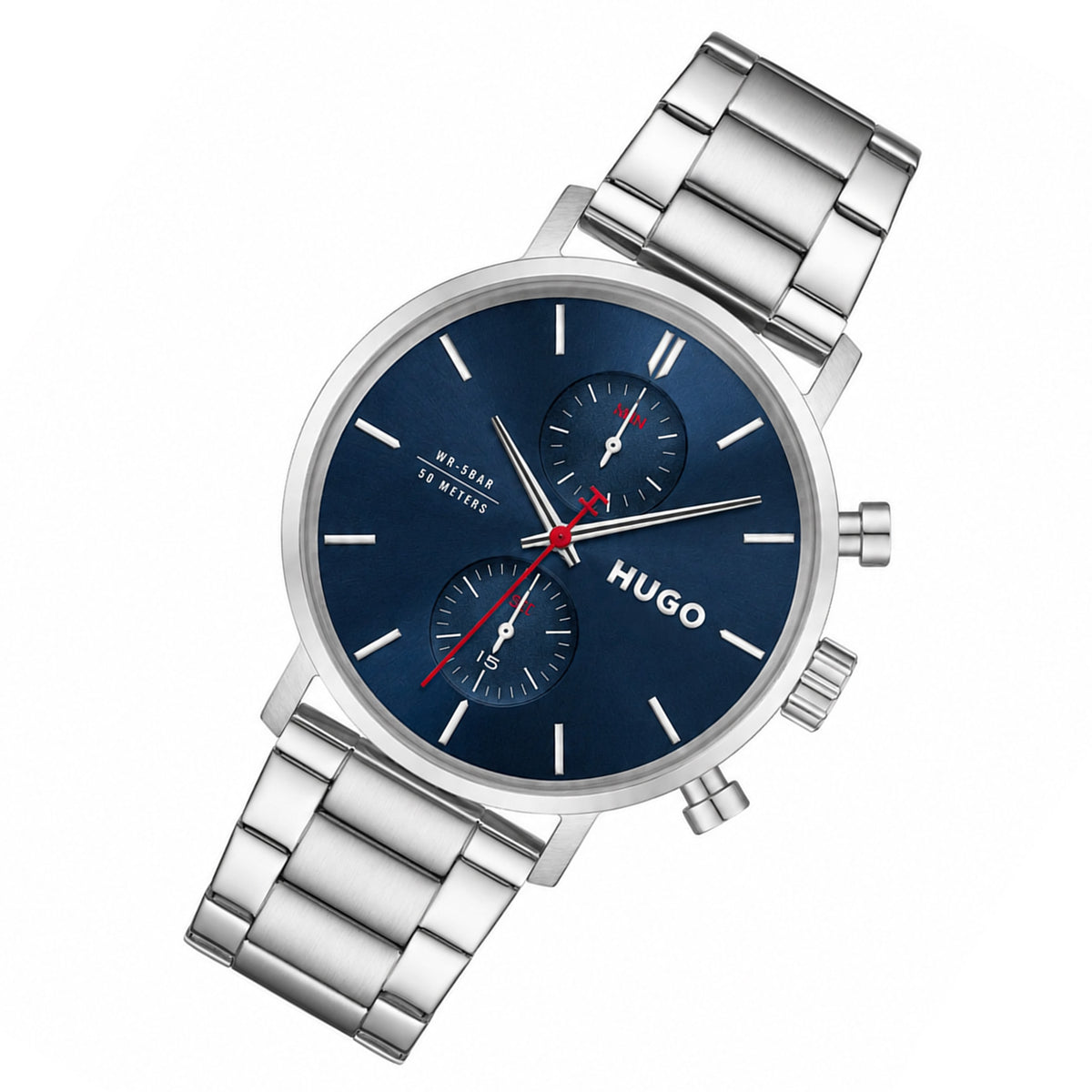 HUGO by Hugo Boss Silver Steel Blue Dial Multi-function Men's Watch - 1530467