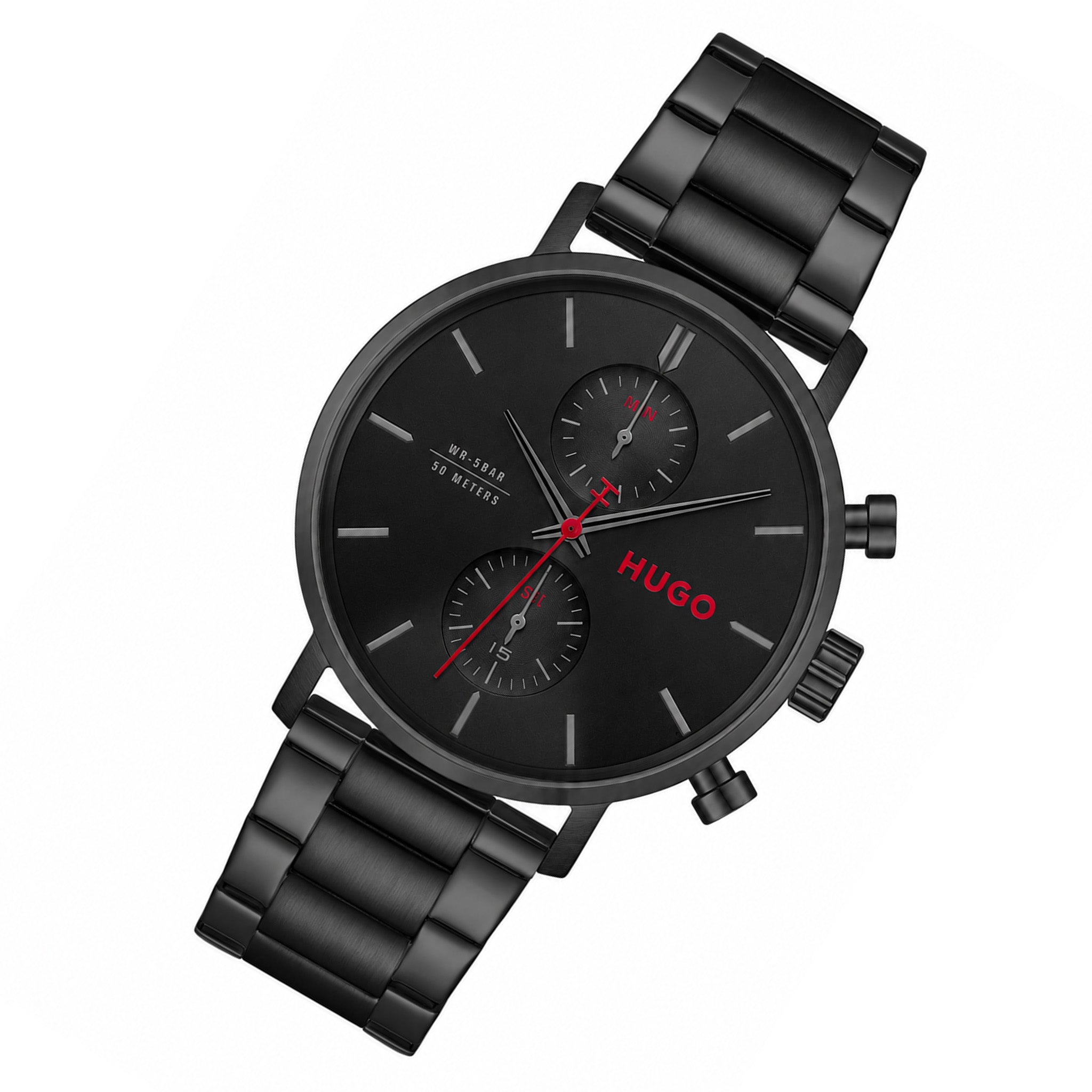 HUGO by Hugo Boss Steel Black Dial Multi-function Men's Watch - 1530468