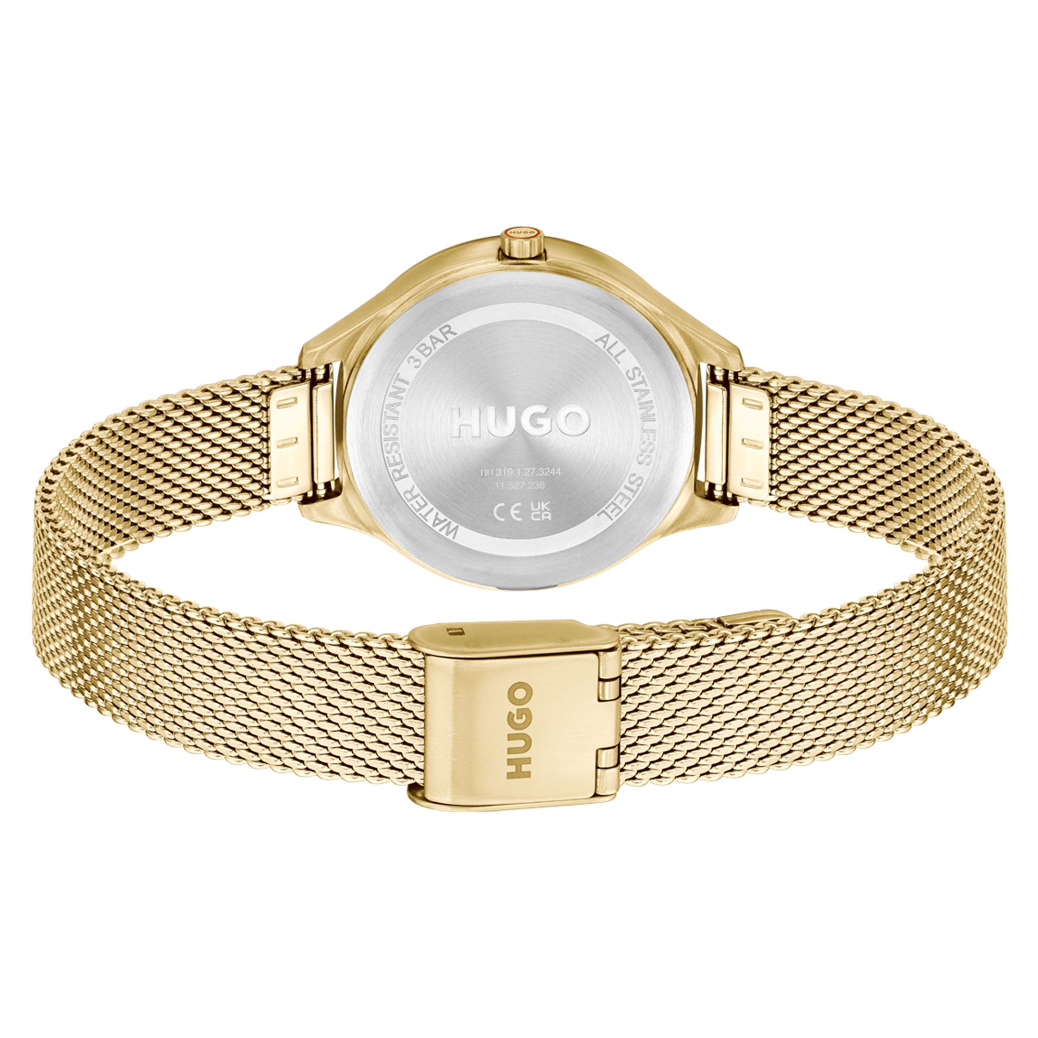 HUGO by Hugo Boss Steel Mesh Gold Dial Women's Watch - 1540188