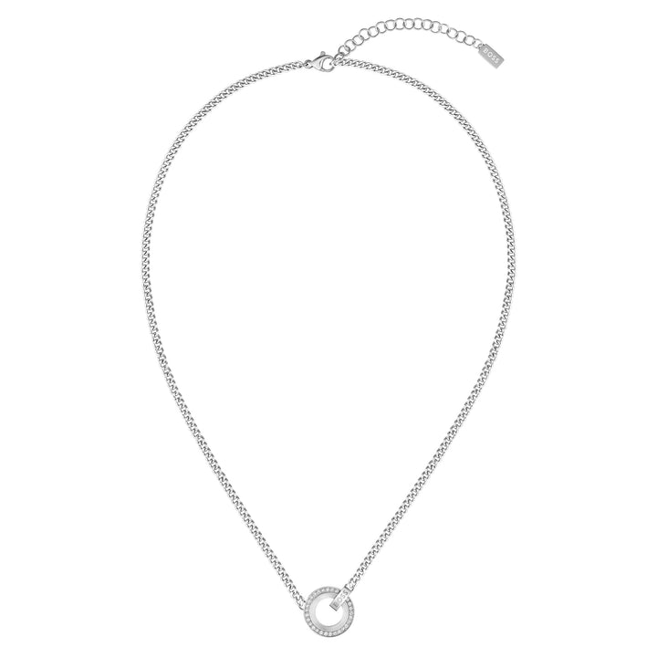 Hugo Boss Jewellery Stainless Steel & Crystals Women's Pendant Necklace - 1580541