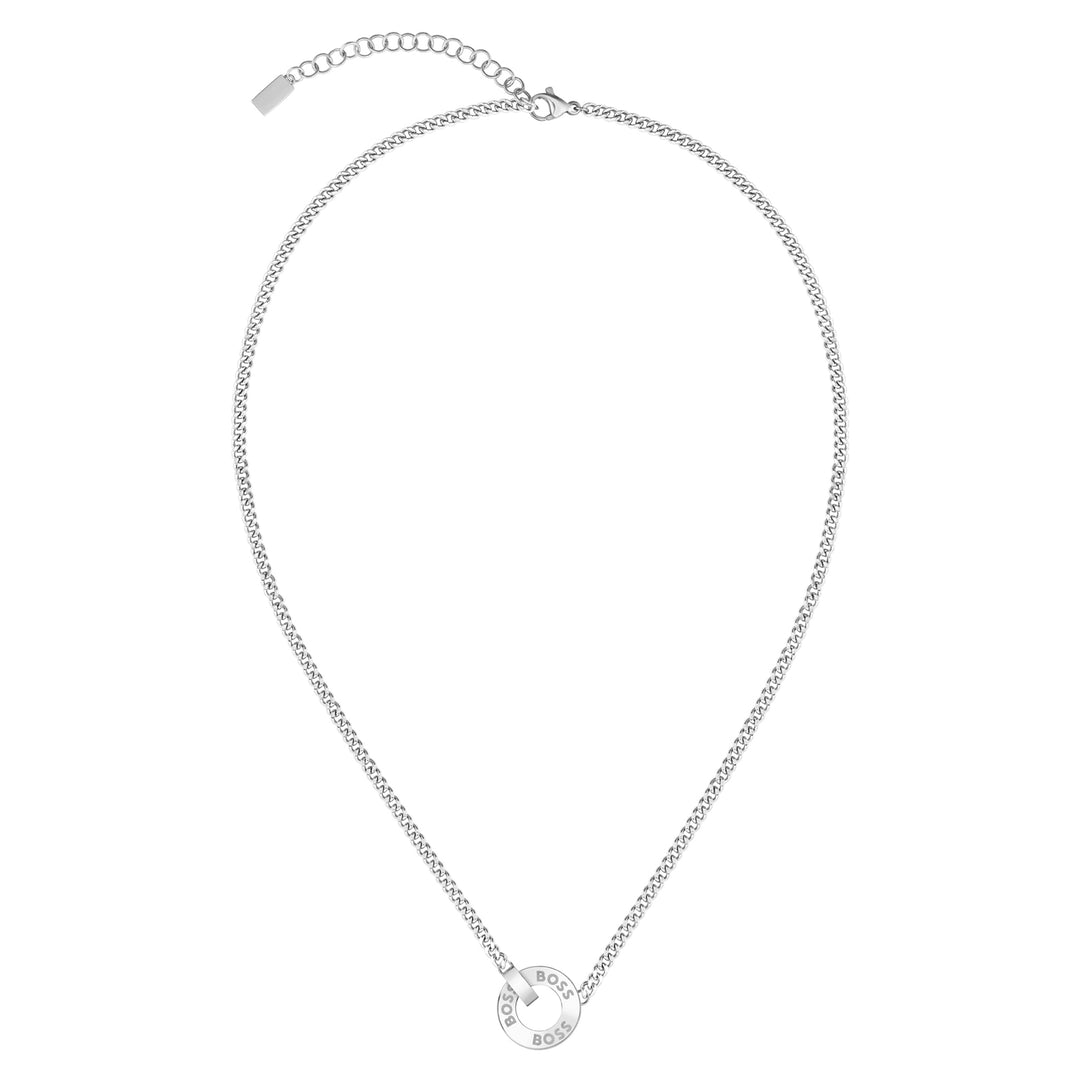 Hugo Boss Jewellery Stainless Steel & Crystals Women's Pendant Necklace - 1580541