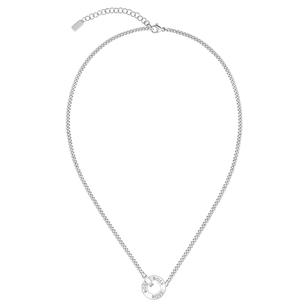 Hugo Boss Jewellery Stainless Steel & Crystals Women's Pendant Necklace - 1580541