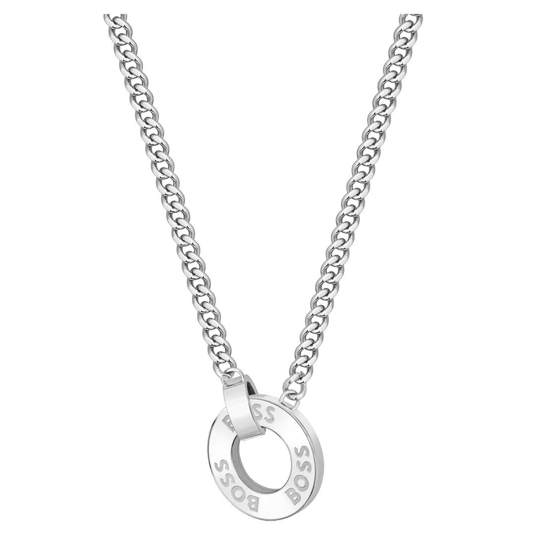 Hugo Boss Jewellery Stainless Steel & Crystals Women's Pendant Necklace - 1580541