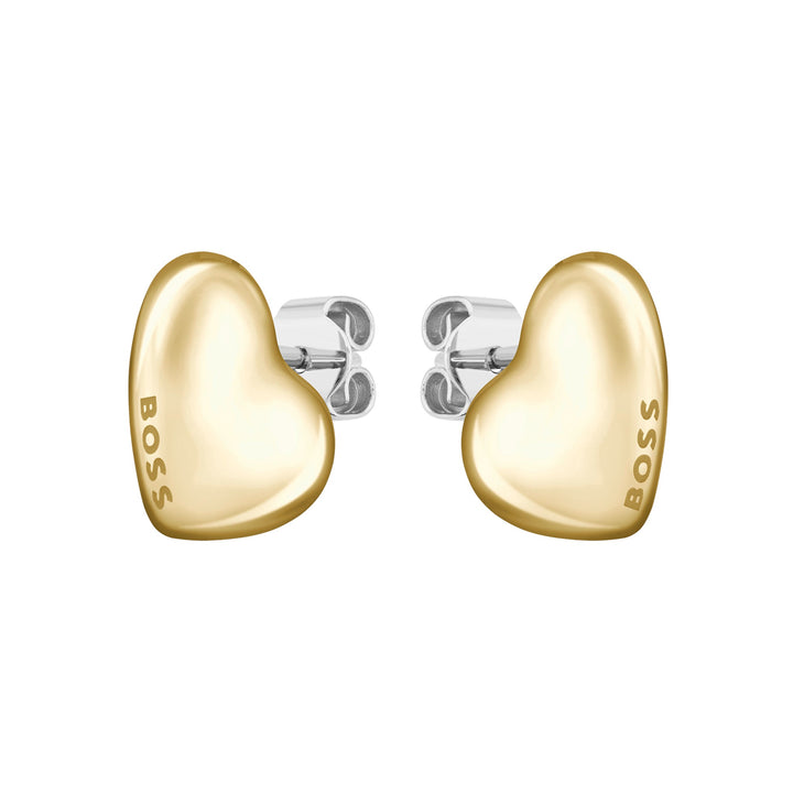 Hugo Boss Jewellery Two Tone Stainless Steel Women's Stud Earrings - 1580564