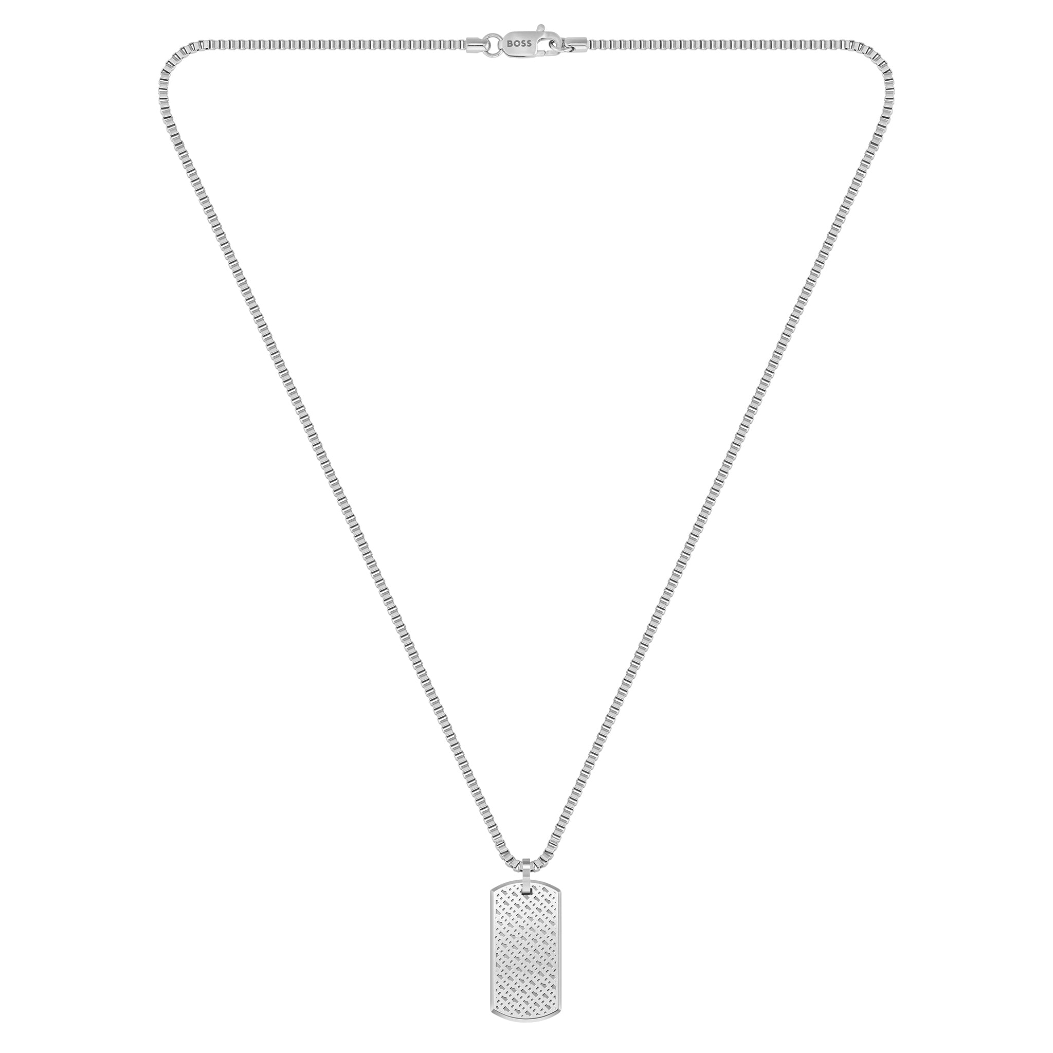 Hugo Boss Jewellery Two-Tone Steel Men's Pendant with Chain Necklace - 1580576