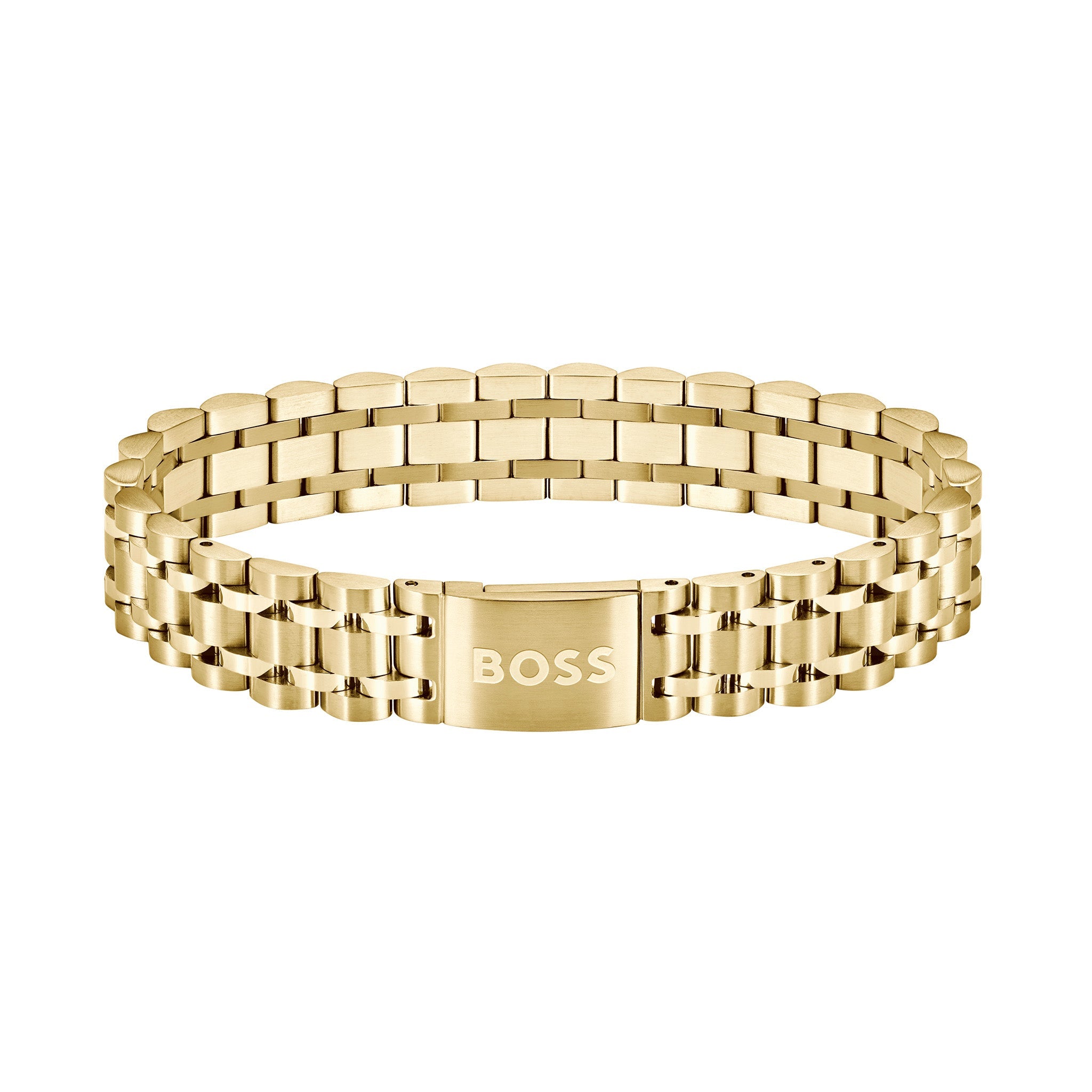 Hugo Boss Jewellery Gold Steel Men s Link Bracelet 1580645 The Watch Factory Australia