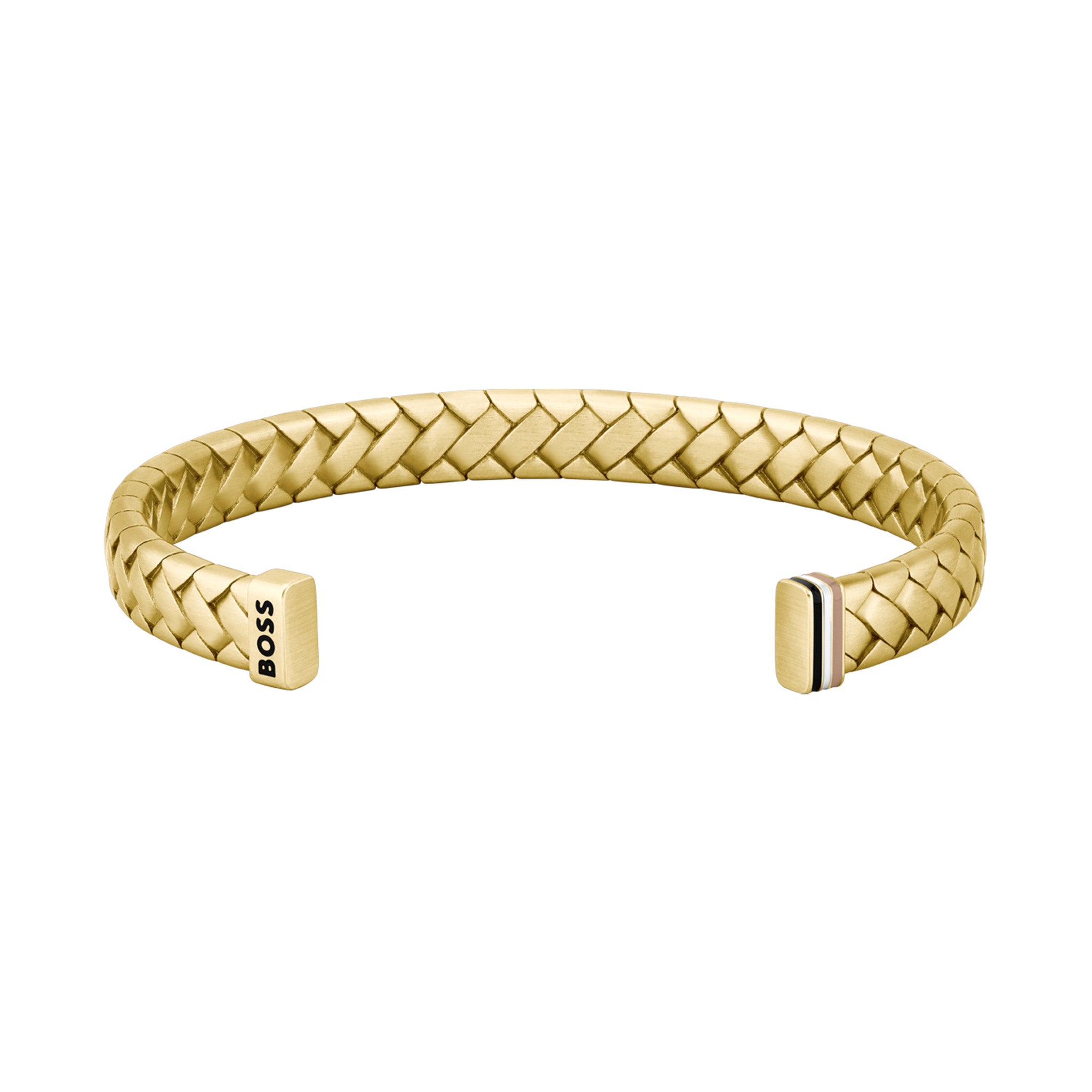 Hugo Boss Jewellery Gold Steel Men's Open Bangle - 1580672