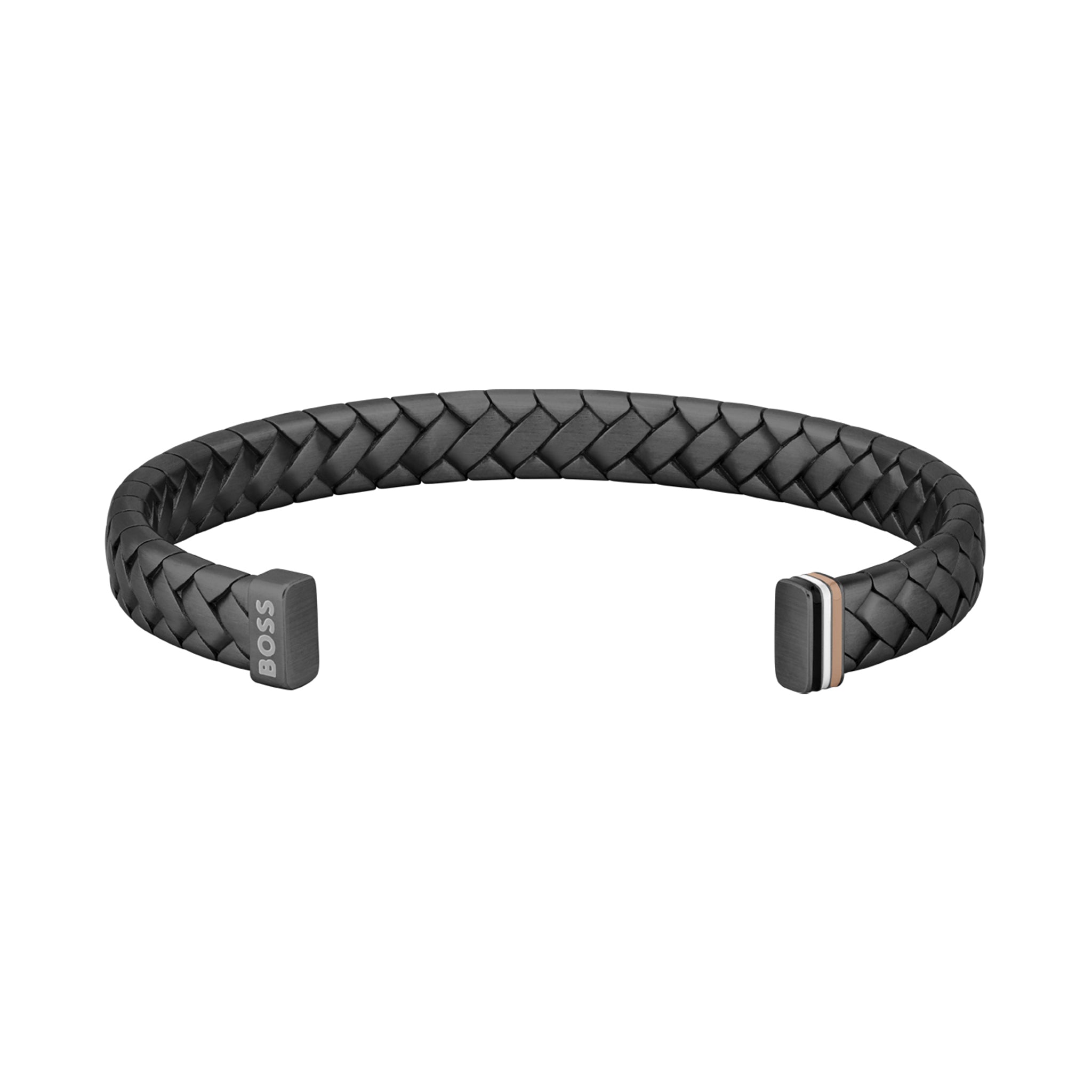 Hugo Boss Jewellery Black Steel Men's Open Bangle - 1580673