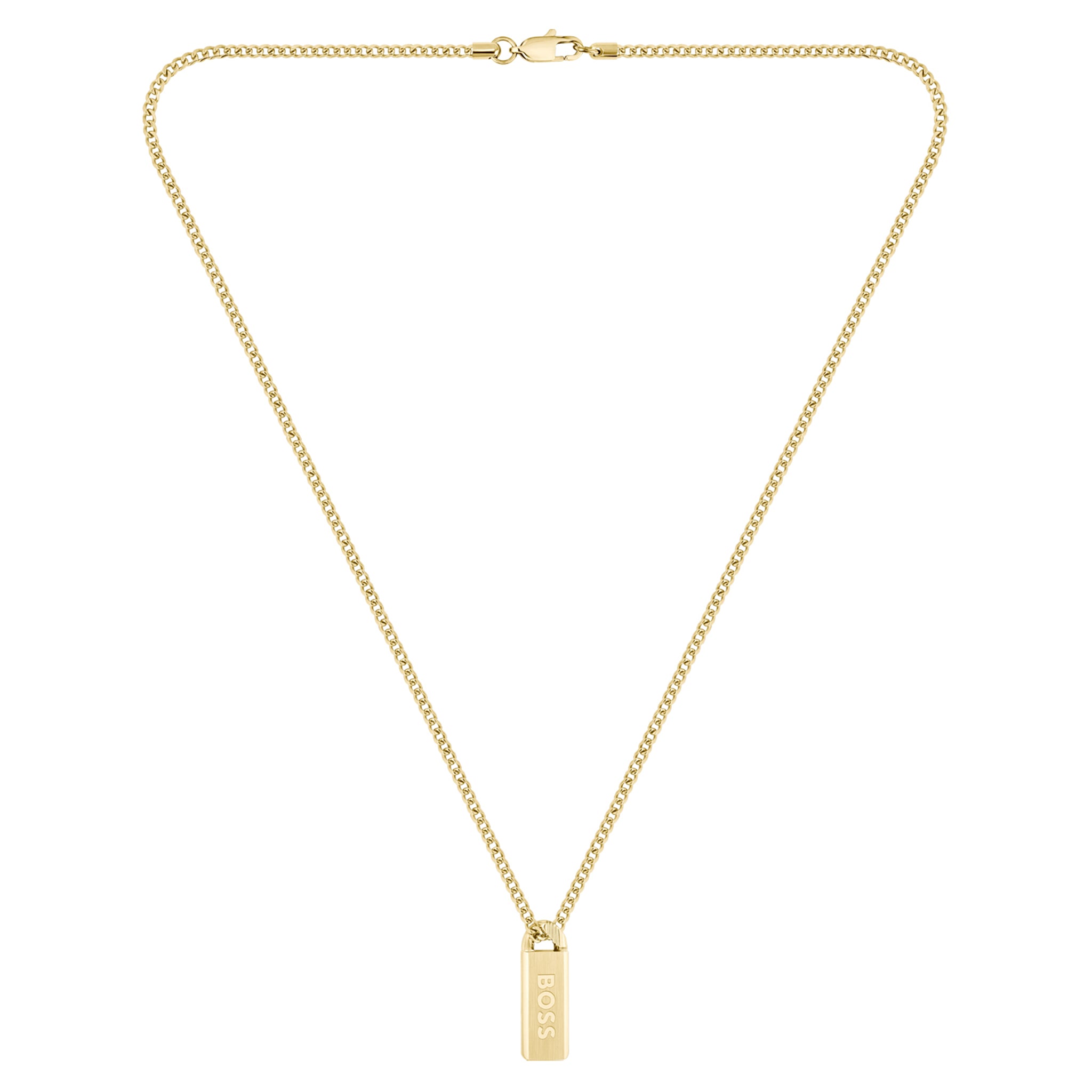 Hugo Boss Jewellery Gold Steel Men's Pendant Necklace - 1580678