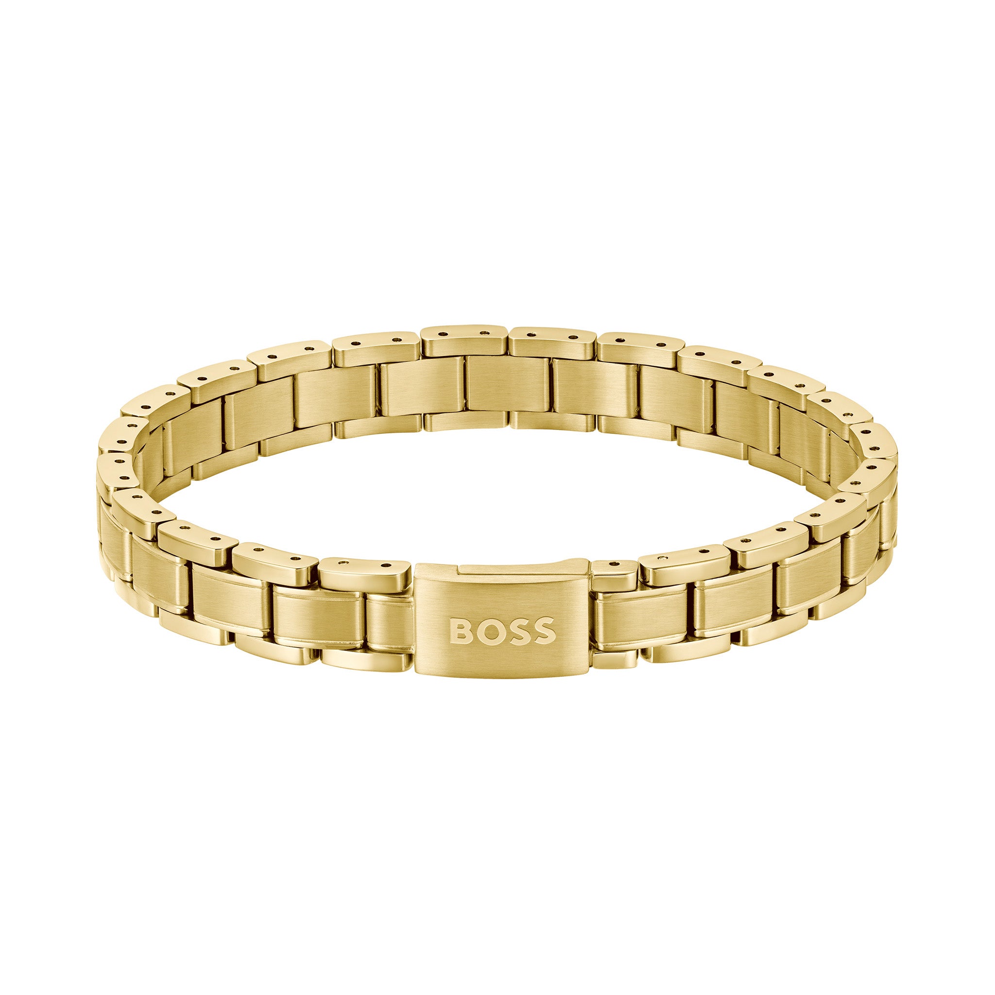 Hugo Boss Jewellery Gold Steel Men's Link Bracelet - 1580711