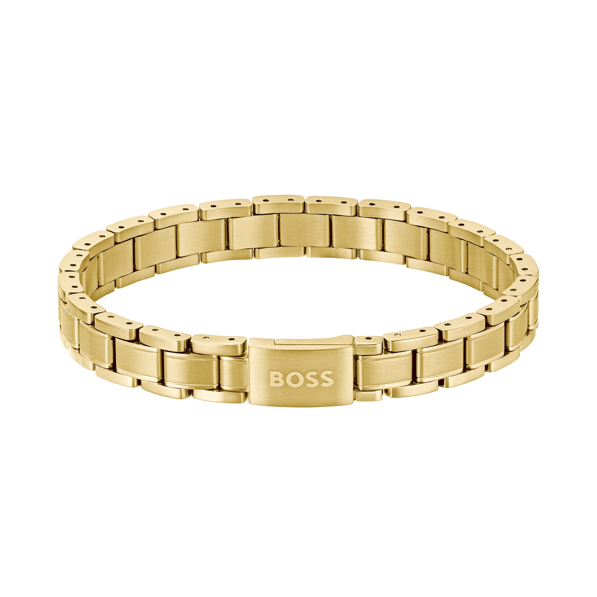 Hugo Boss Jewellery Gold Steel Men's Link Bracelet - 1580711