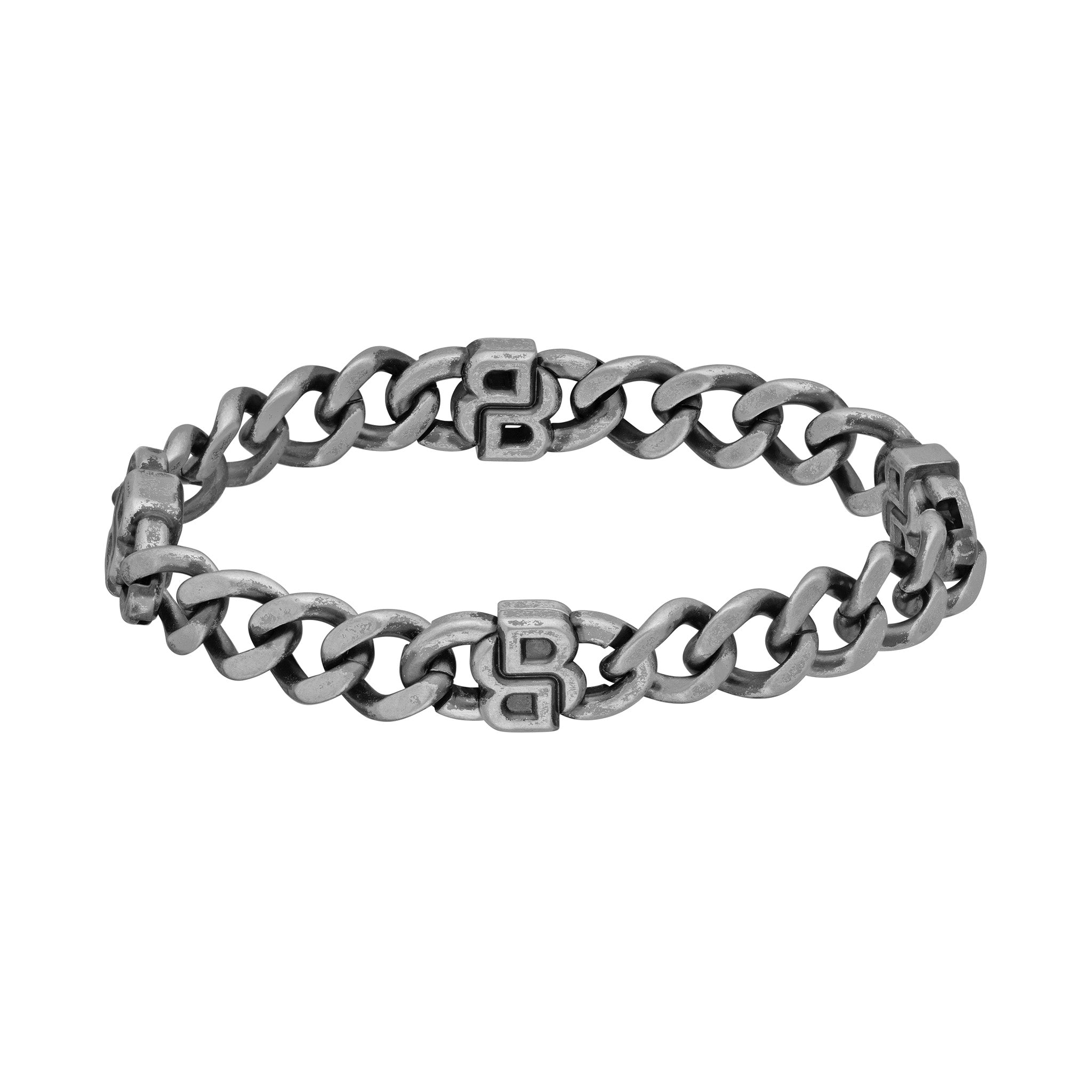 Hugo Boss Jewellery Galvanic Blackening with Tumbling on Stainless Steel Men's Bracelet - 1580742M