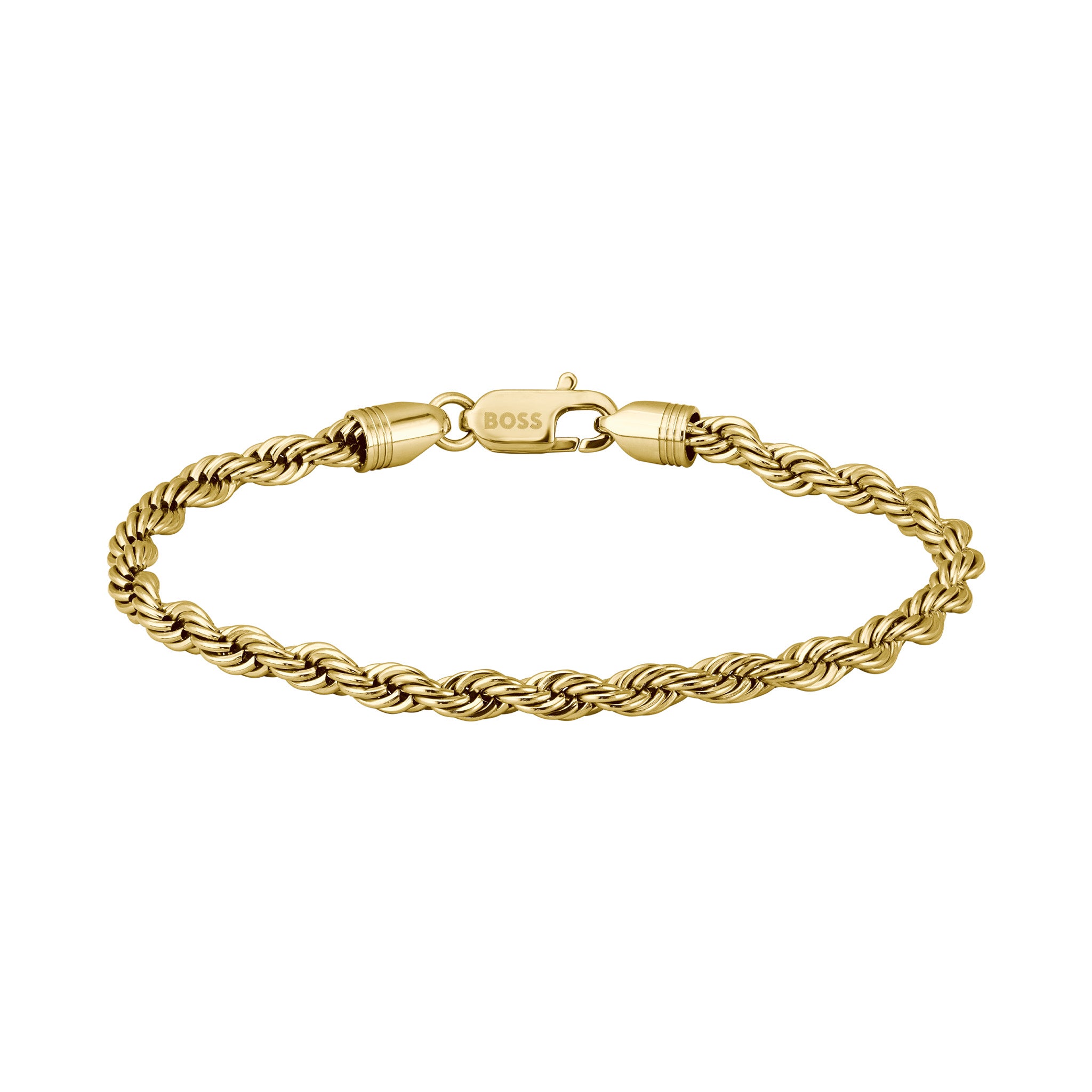 Hugo Boss Jewellery Gold Steel Men's Chain Bracelet - 1580810M