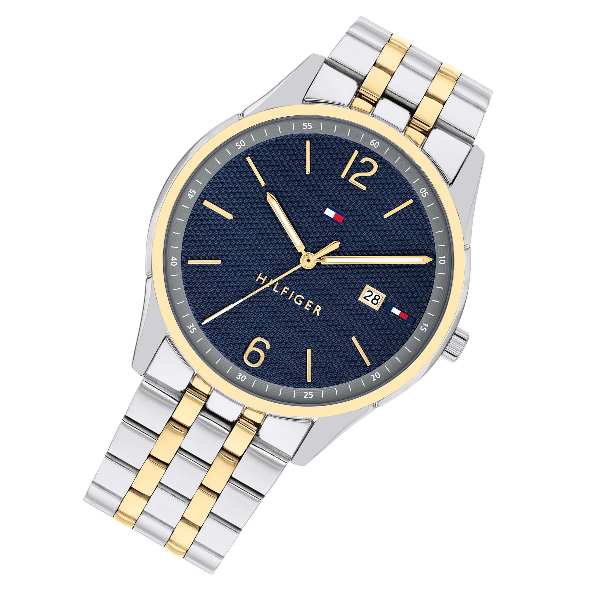Tommy Hilfiger Two-Tone Steel Navy Dial Men's Watch - 1710437