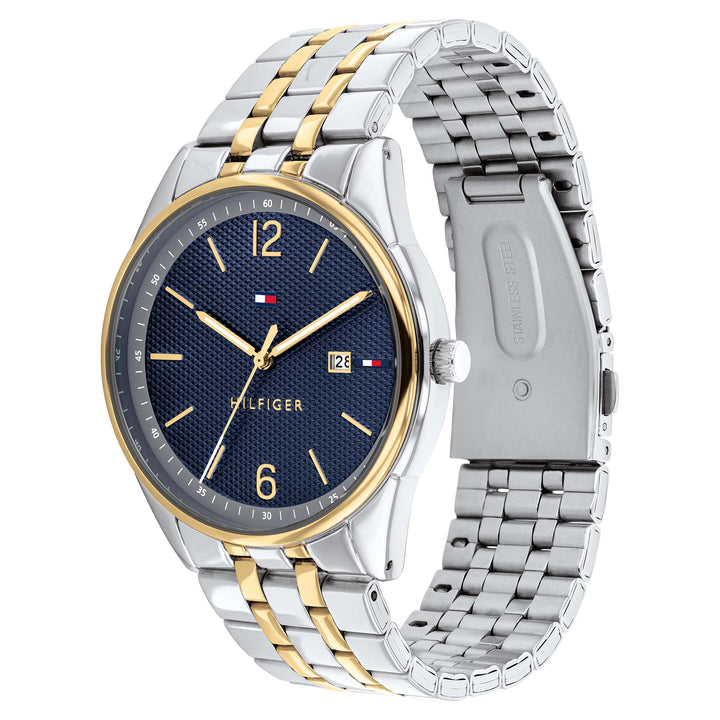 Tommy Hilfiger Two-Tone Steel Navy Dial Men's Watch - 1710437