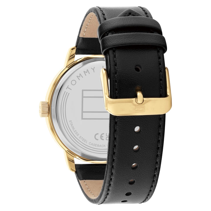 Tommy Hilfiger Black Leather Men's Watch - 1710509