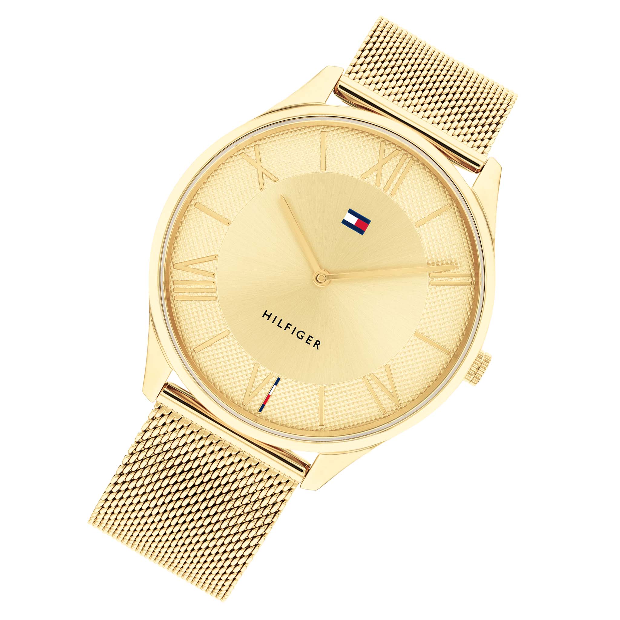 Tommy Hilfiger Gold Steel Mesh Slim Men's Watch - 1710515