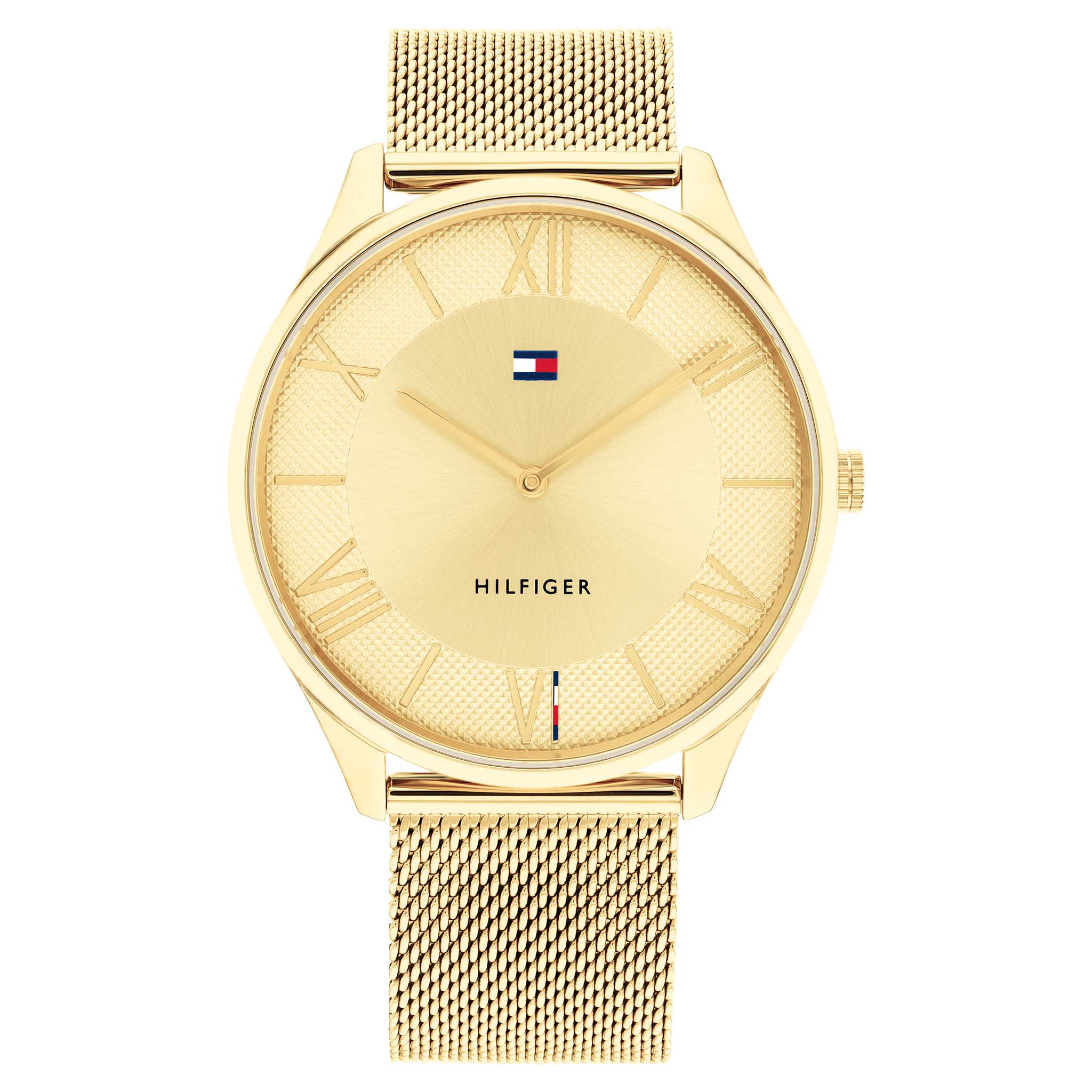 Tommy Hilfiger Gold Steel Mesh Slim Men's Watch - 1710515