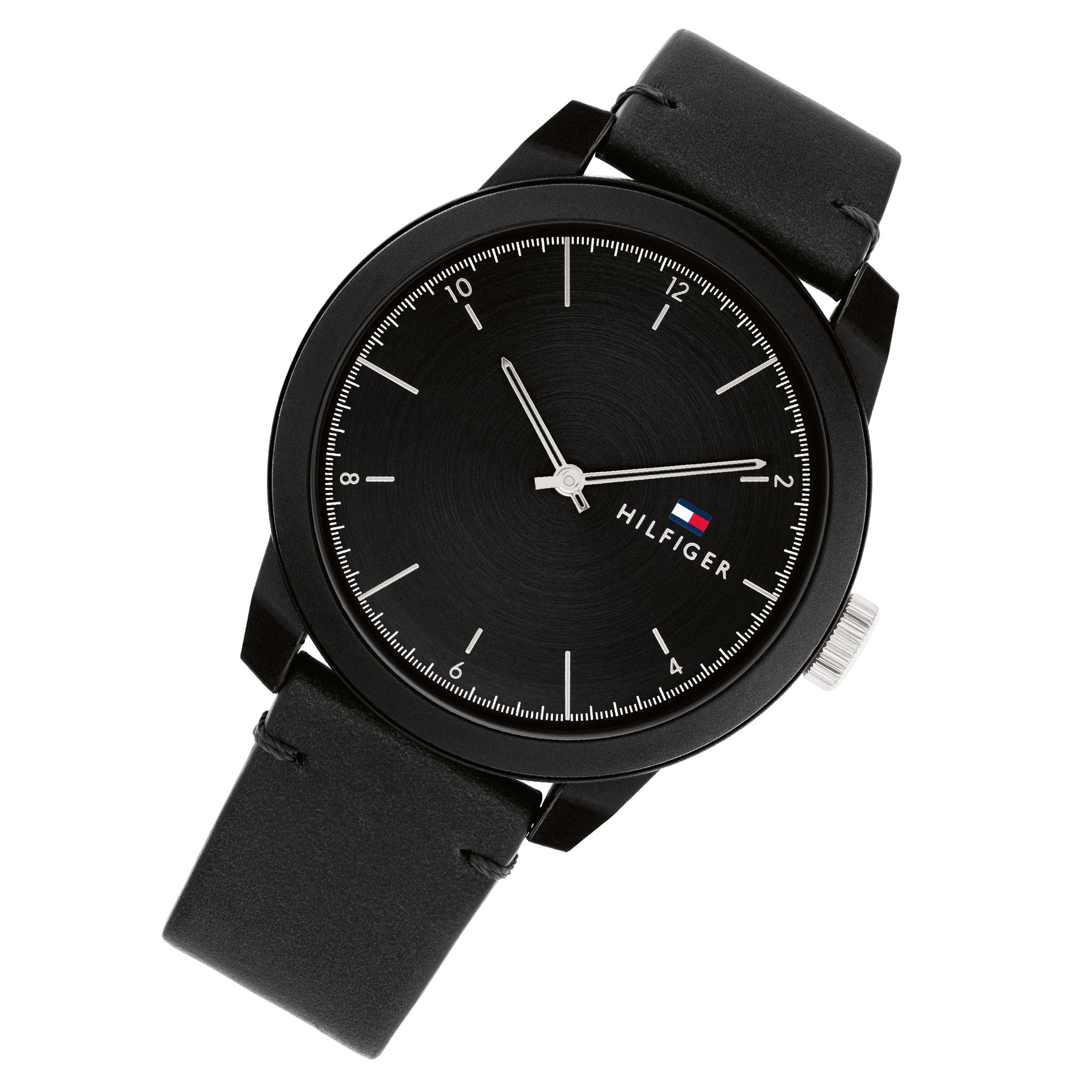 Tommy Hilfiger Leather Black Dial Men's Watch - 1710542 – The Watch ...