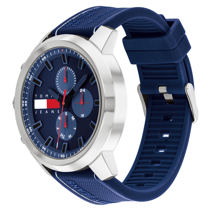Tommy Hilfiger Blue Silicone Multi-function Men's Watch - 1710582