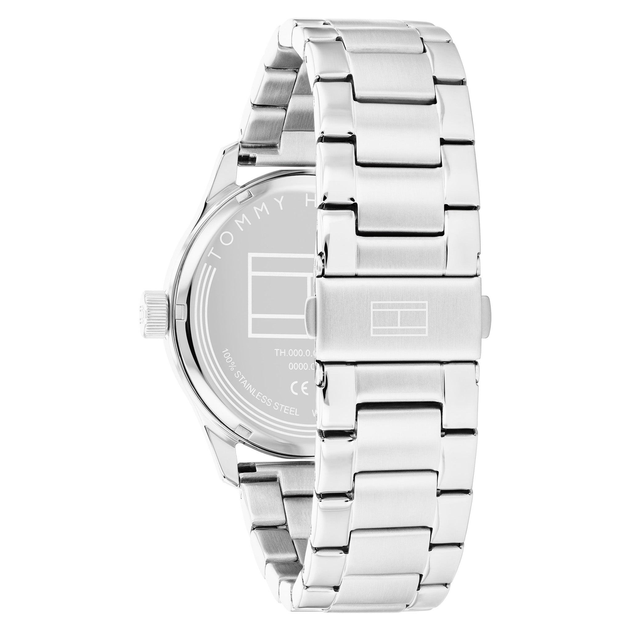 Tommy Hilfiger Silver Steel Black Dial Men's Watch - 1710594