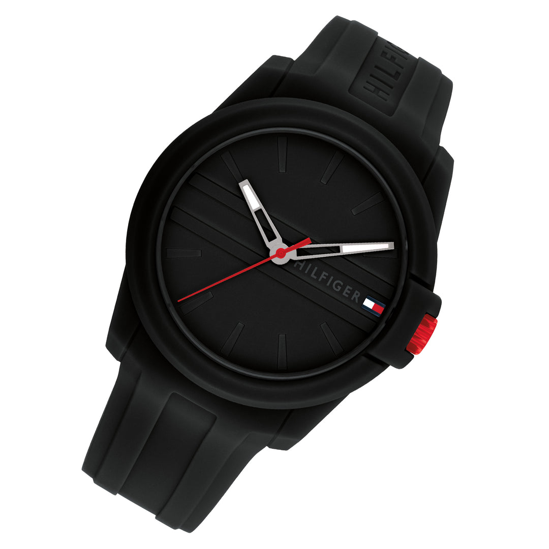 Tommy Hilfiger Black Silicone Men's Watch - 1710596