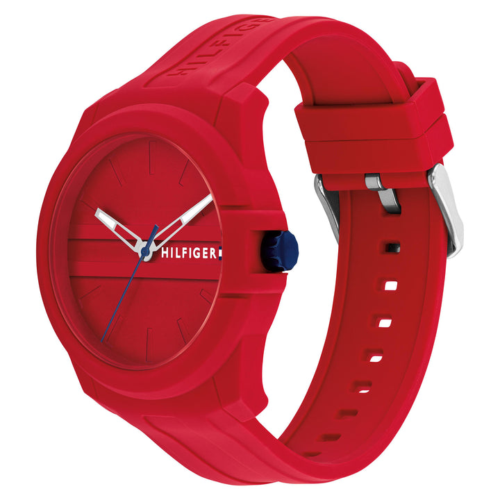 Tommy Hilfiger Red Silicone Men's Watch - 1710598