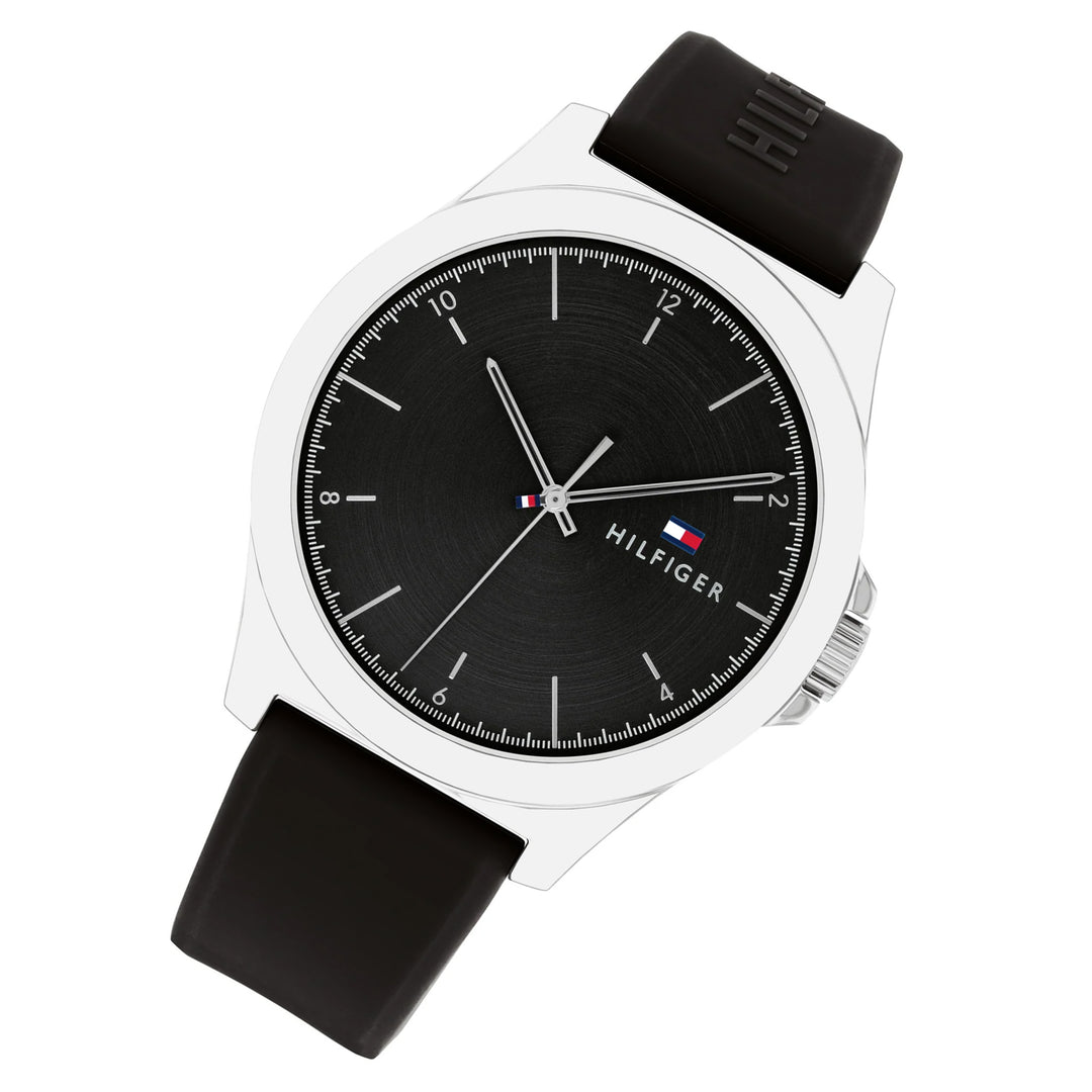 Tommy Hilfiger Black Silicone Men's Watch - 1710617