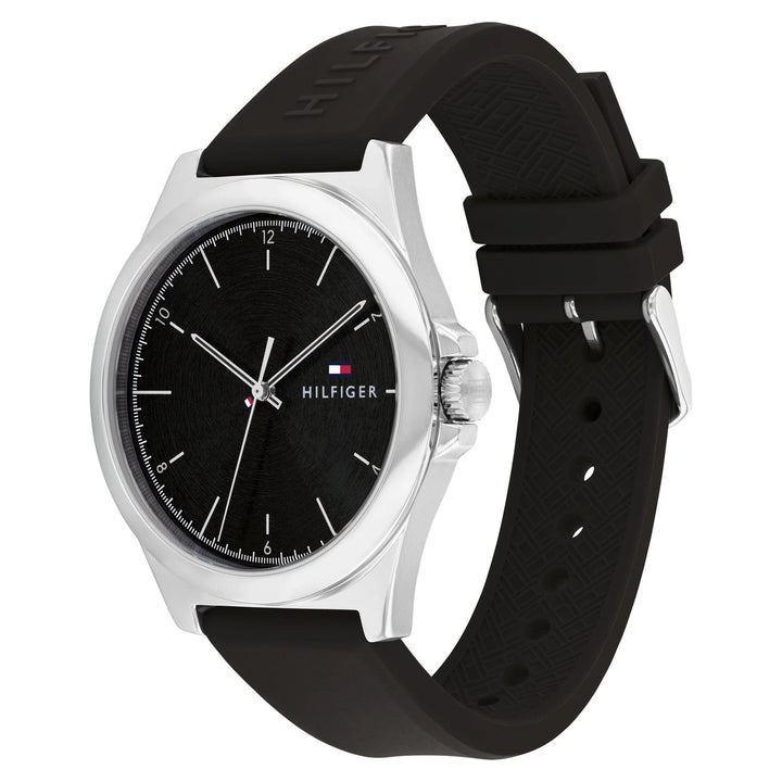 Tommy Hilfiger Black Silicone Men's Watch - 1710617