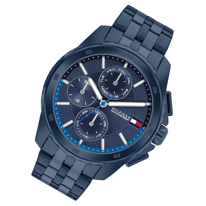 Tommy Hilfiger Blue Steel Navy Dial Multi-function Men's Watch - 1710622