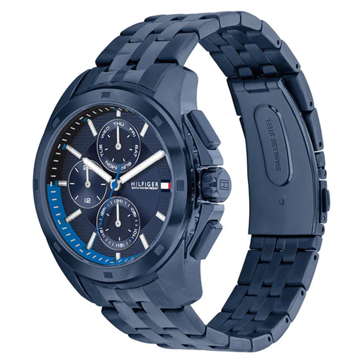 Tommy Hilfiger Blue Steel Navy Dial Multi-function Men's Watch - 1710622