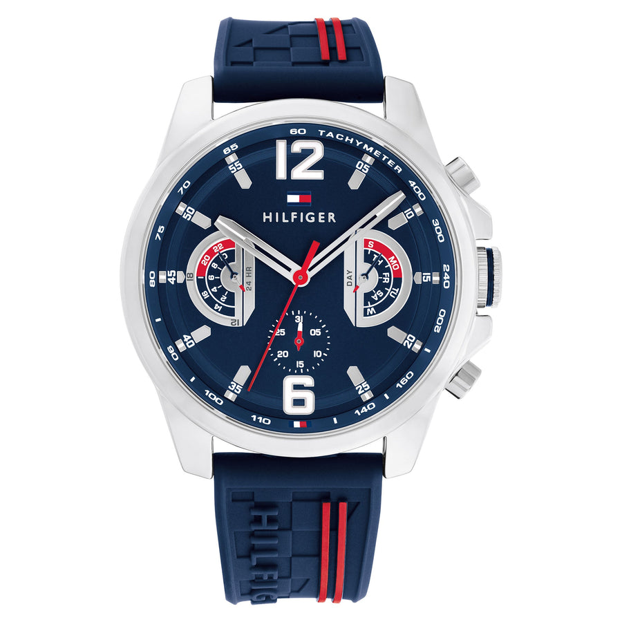 Tommy Hilfiger Navy Silicone Multi-function Men's Watch - 1710635