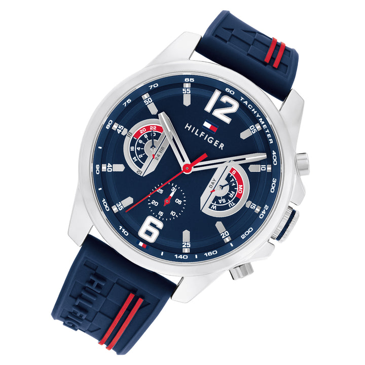 Tommy Hilfiger Navy Silicone Multi-function Men's Watch - 1710635