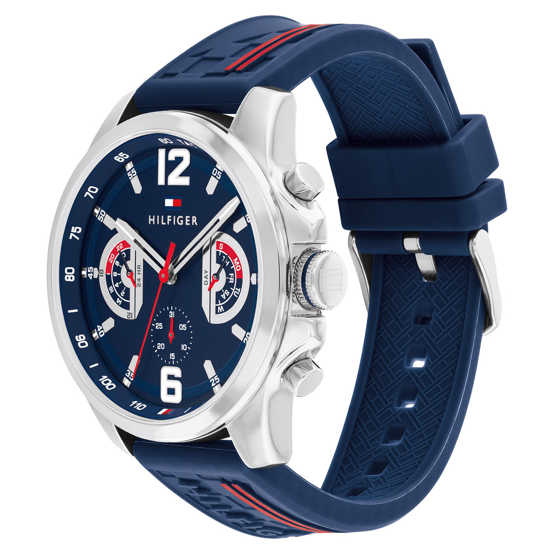 Tommy Hilfiger Navy Silicone Multi-function Men's Watch - 1710635