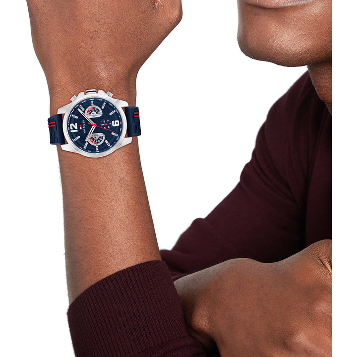 Tommy Hilfiger Navy Silicone Multi-function Men's Watch - 1710635