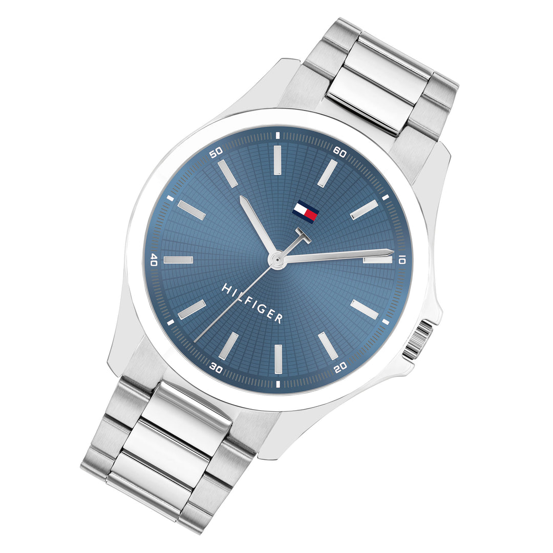 Tommy Hilfiger Stainless Steel Blue Dial Men's Watch - 1710670