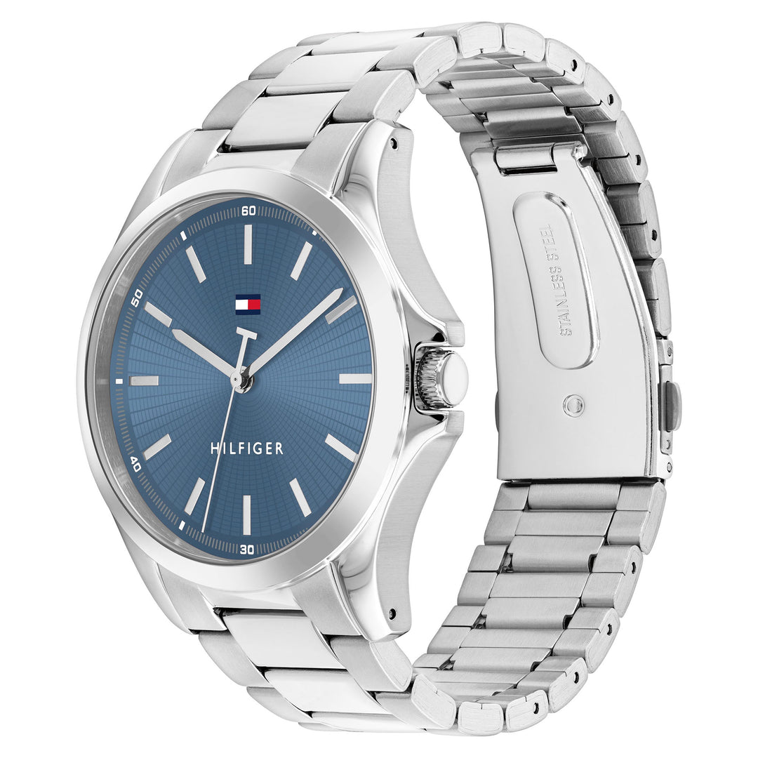 Tommy Hilfiger Stainless Steel Blue Dial Men's Watch - 1710670