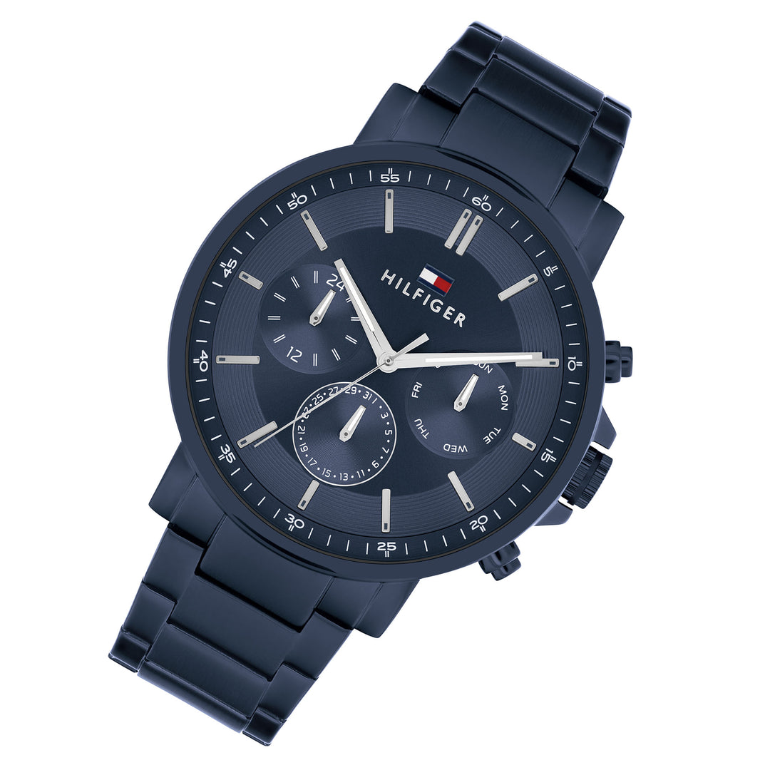 Tommy Hilfiger Steel Blue Dial Multi-function Men's Watch - 1710705