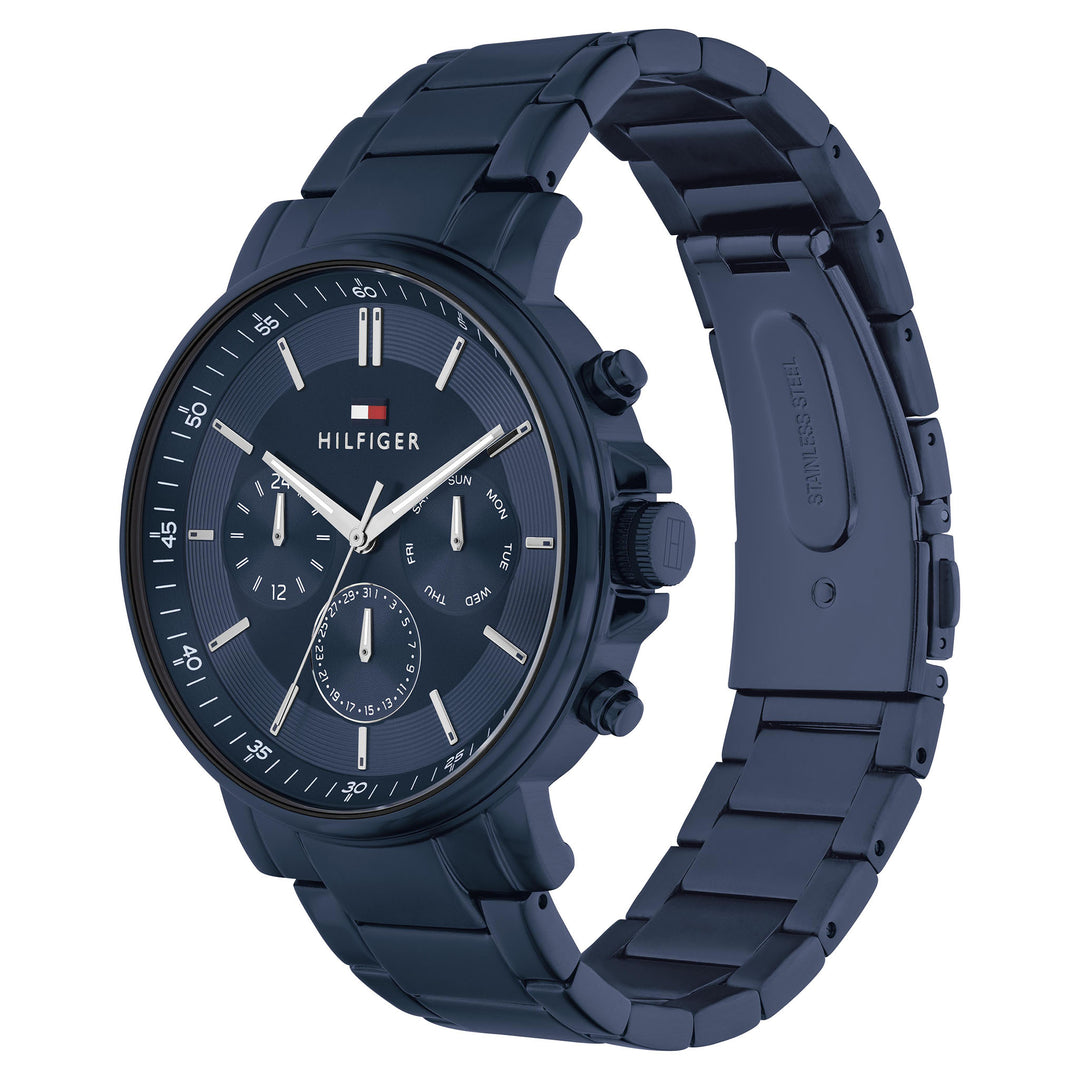Tommy Hilfiger Steel Blue Dial Multi-function Men's Watch - 1710705