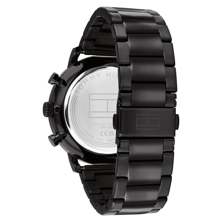 Tommy Hilfiger Black Steel Multi-function Men's Watch - 1710706