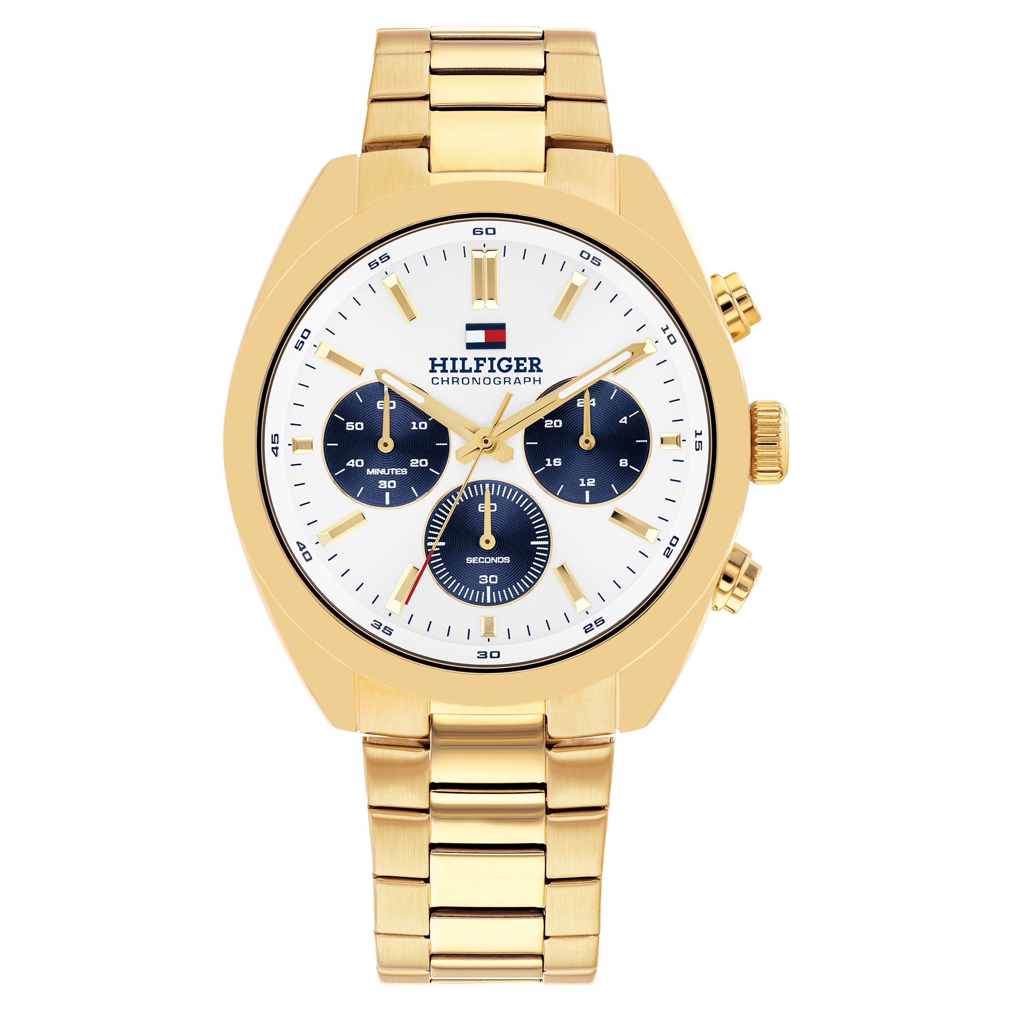 Tommy Hilfiger Gold Steel Cream Dial Chronograph Men's Watch - 1710723