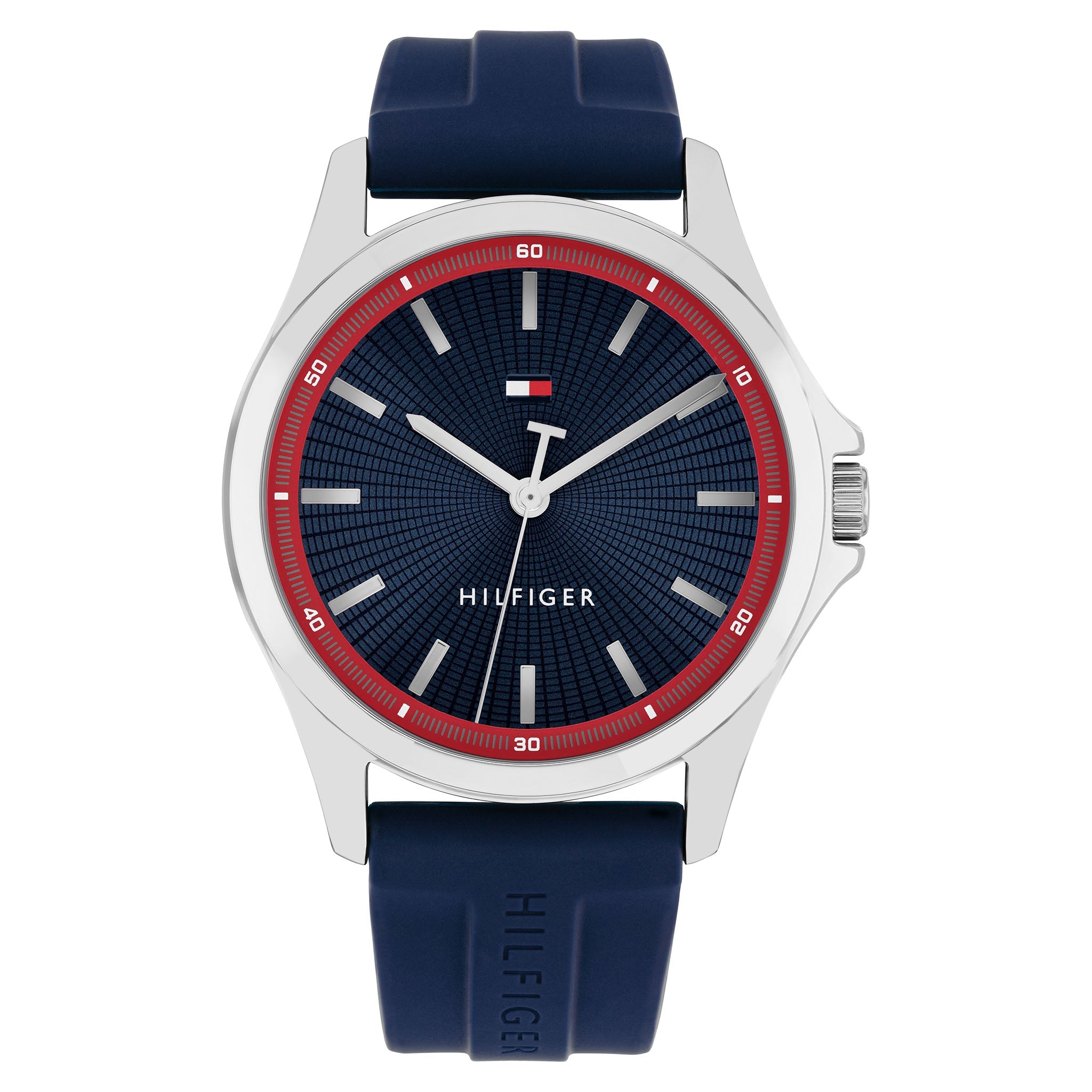 Tommy Hilfiger Silicone Navy Dial Men's Watch - 1710738