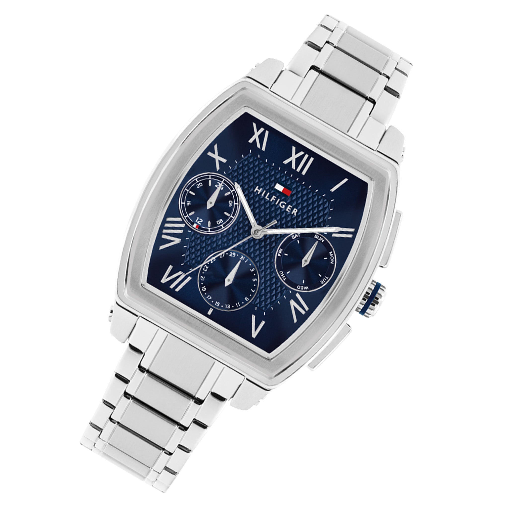 Tommy Hilfiger Stainless Steel Navy Dial Multi-function Men's Watch - 1710763