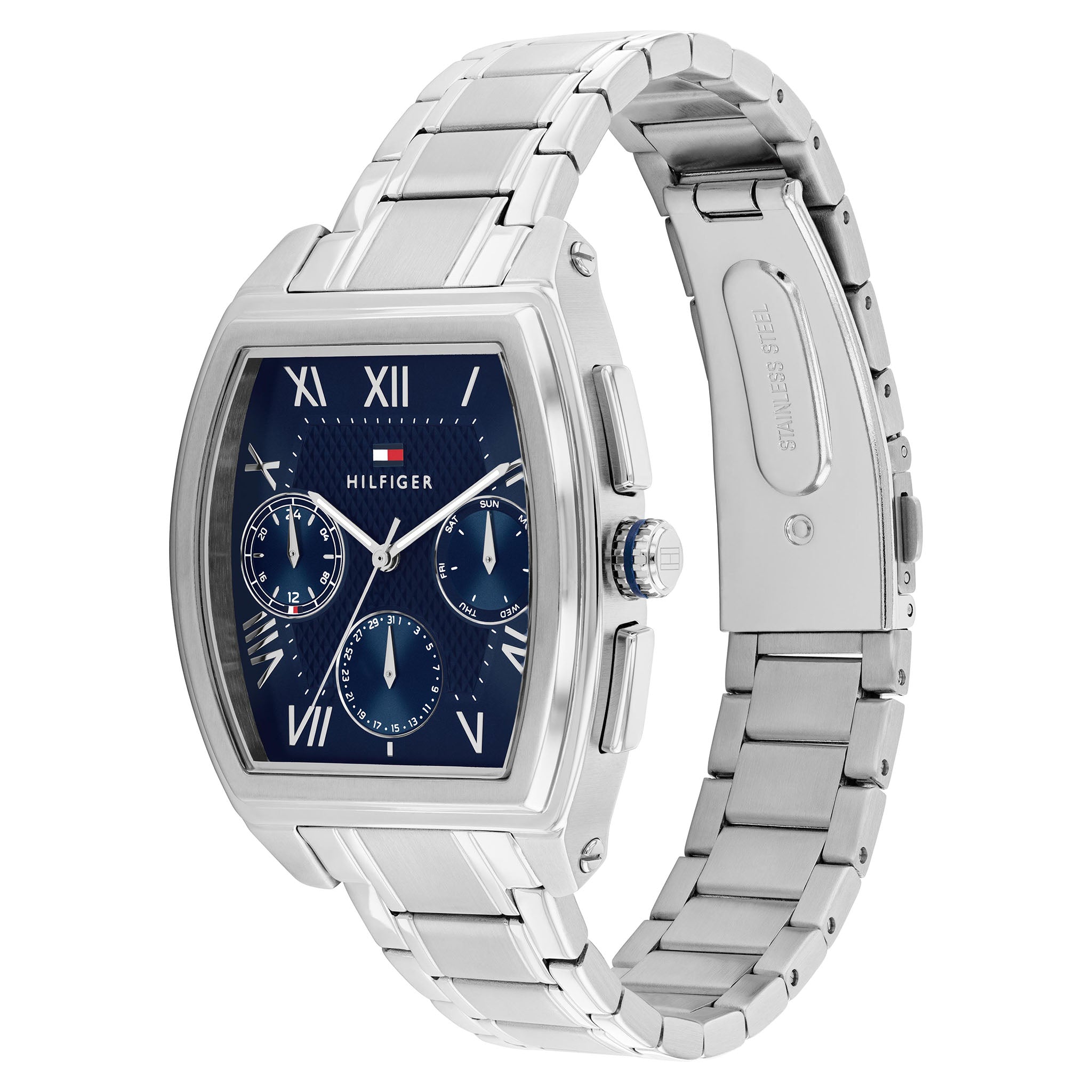 Tommy Hilfiger Stainless Steel Navy Dial Multi-function Men's Watch - 1710763